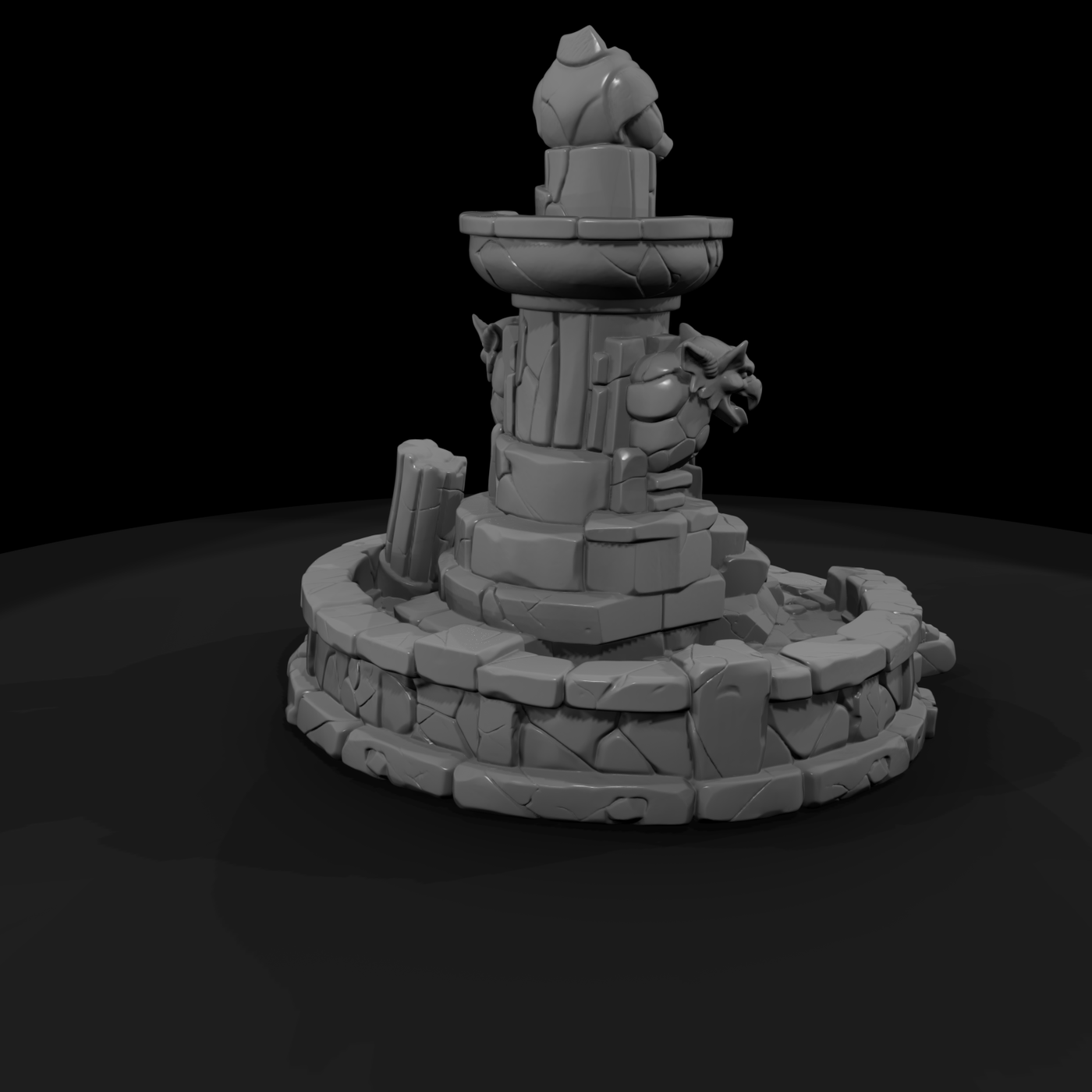 Ruined Gargoyle Fountain