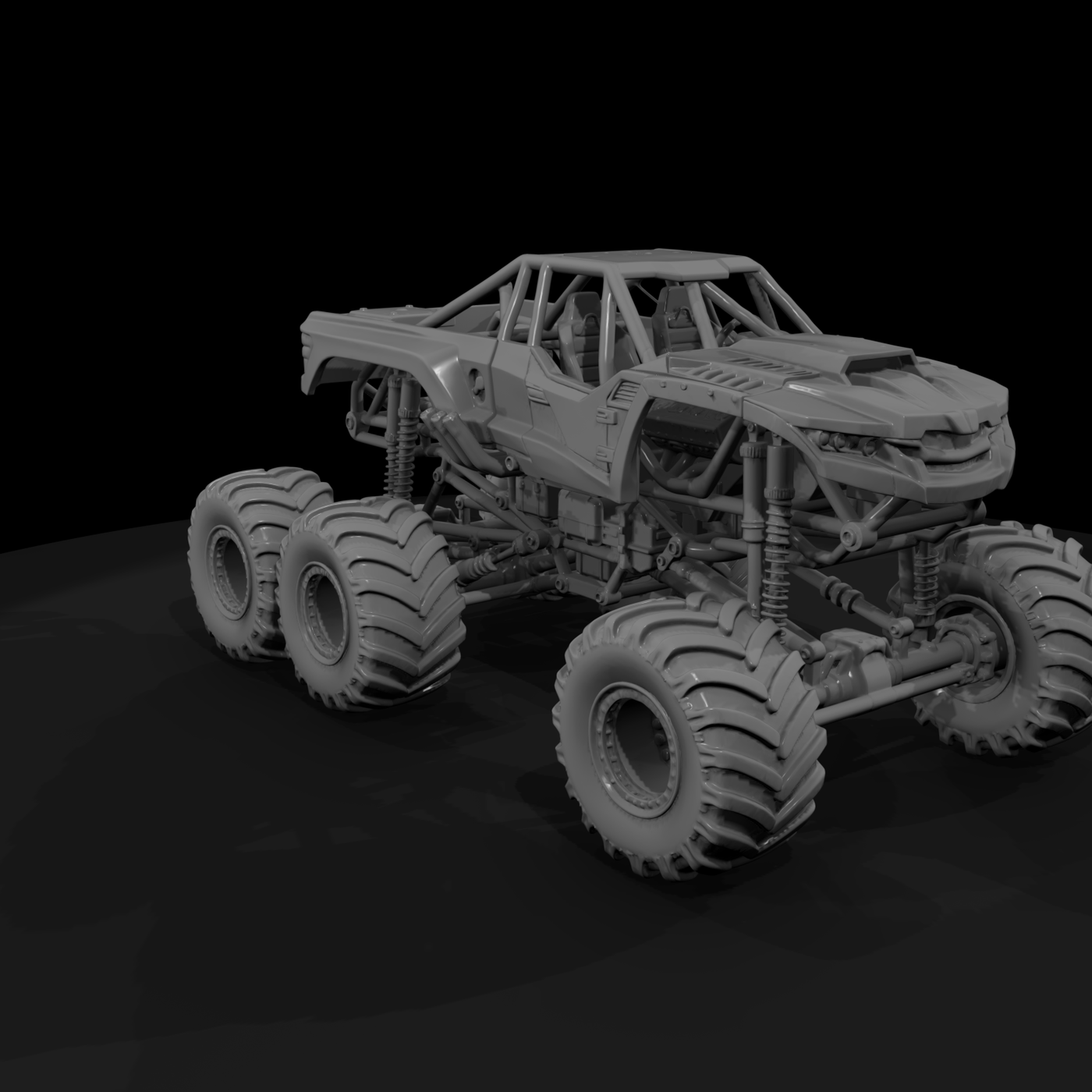 Car 020 Monster Truck Six Wheel Stomper