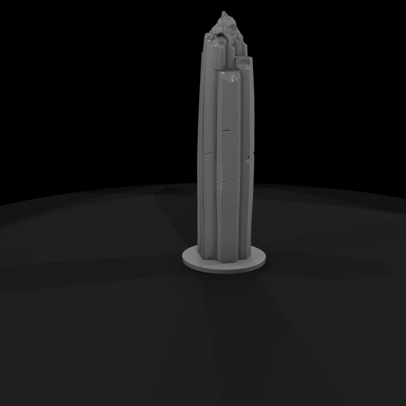 Low-Poly Columnar Basalt Spire — Terrain