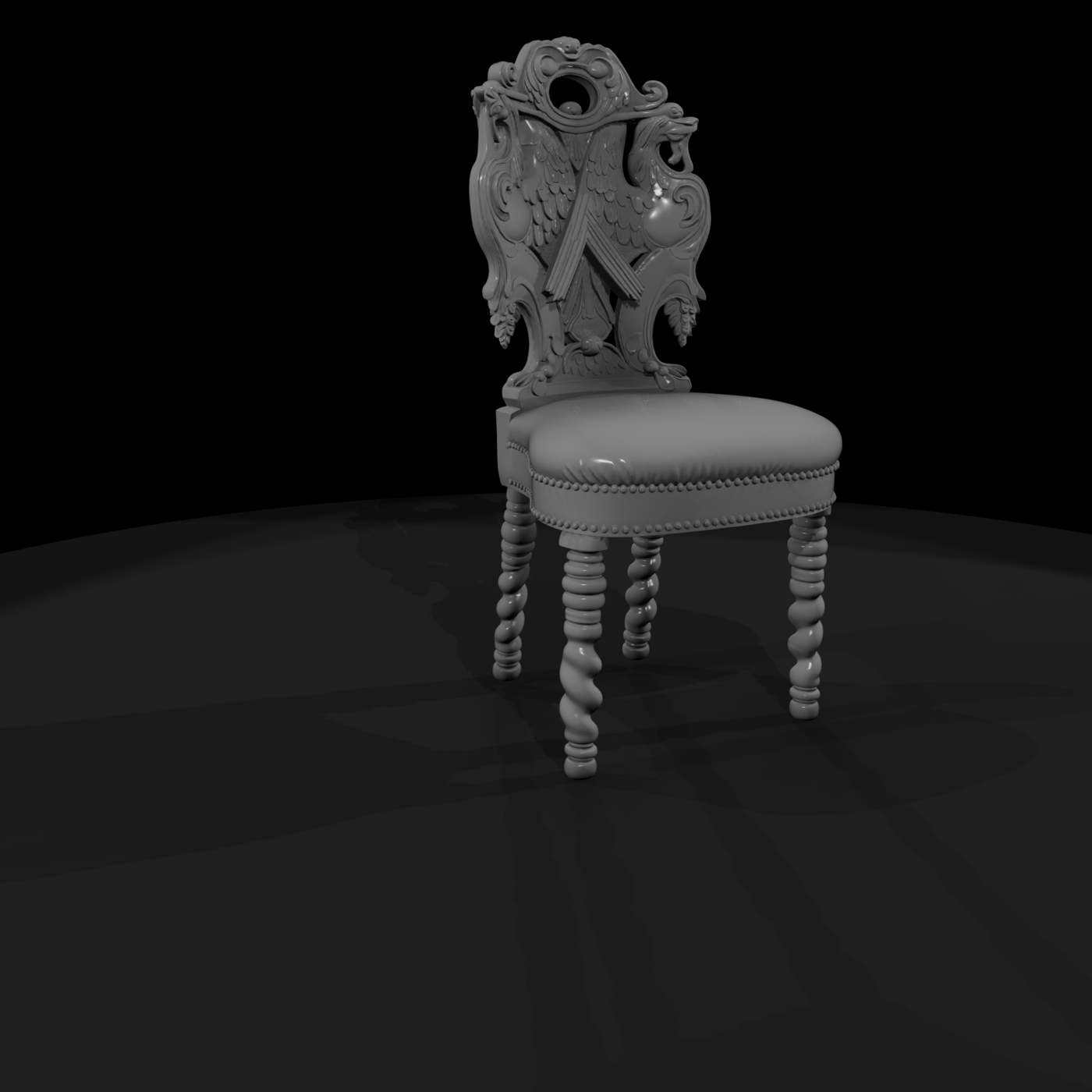 Baroque Gryphon Carved Dining Chair