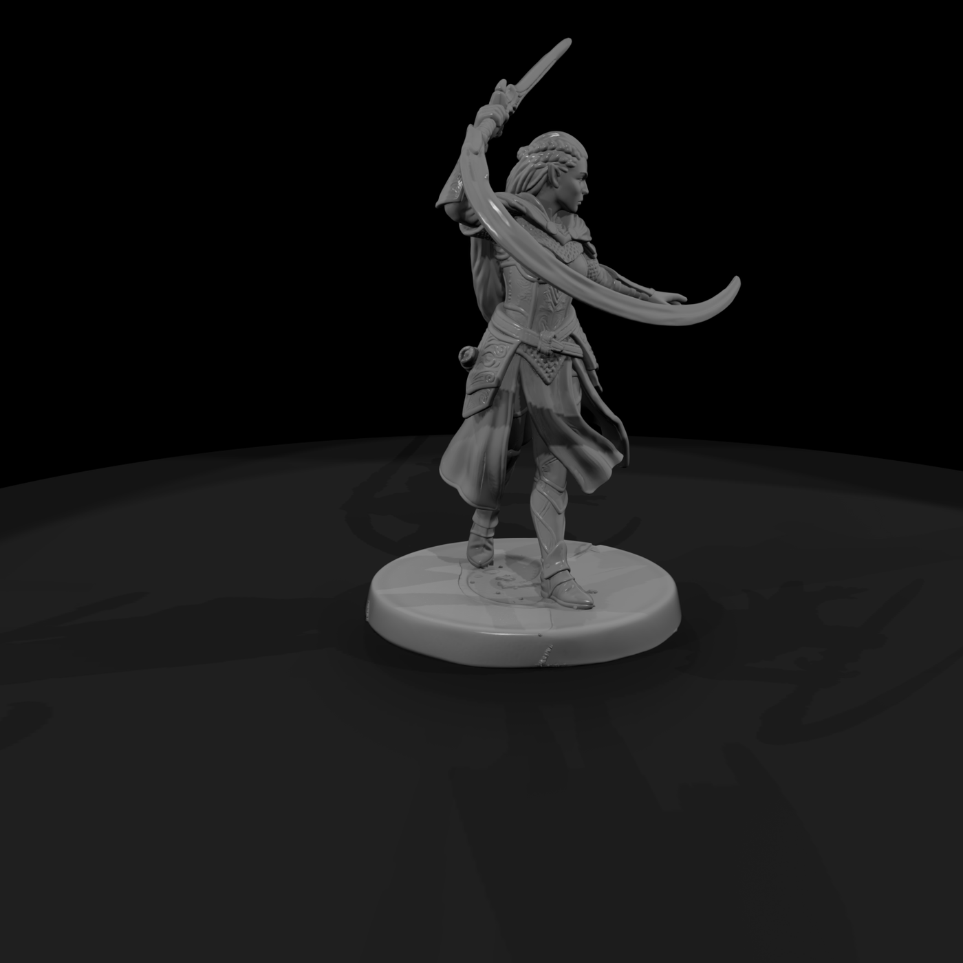 Elf Blademaster with Trailing Sash