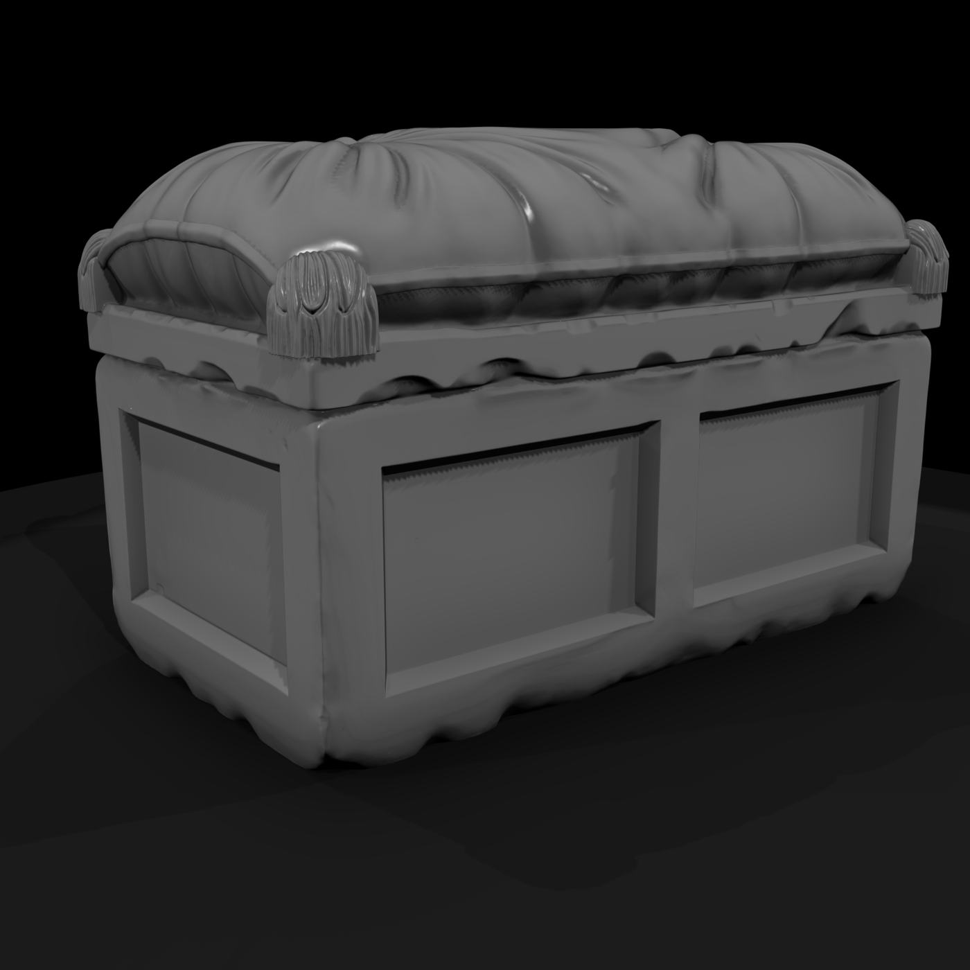 Tufted cushion treasure chest