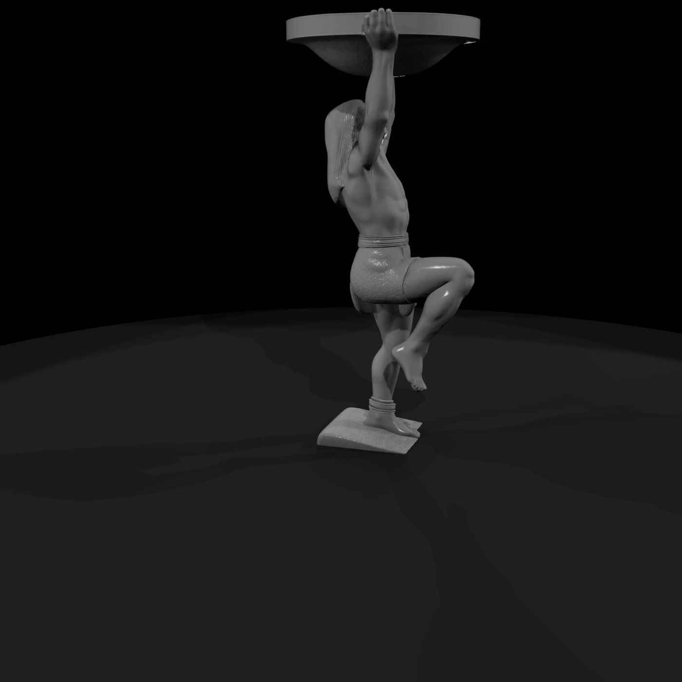 Stylized Atlas Statue — & Railways