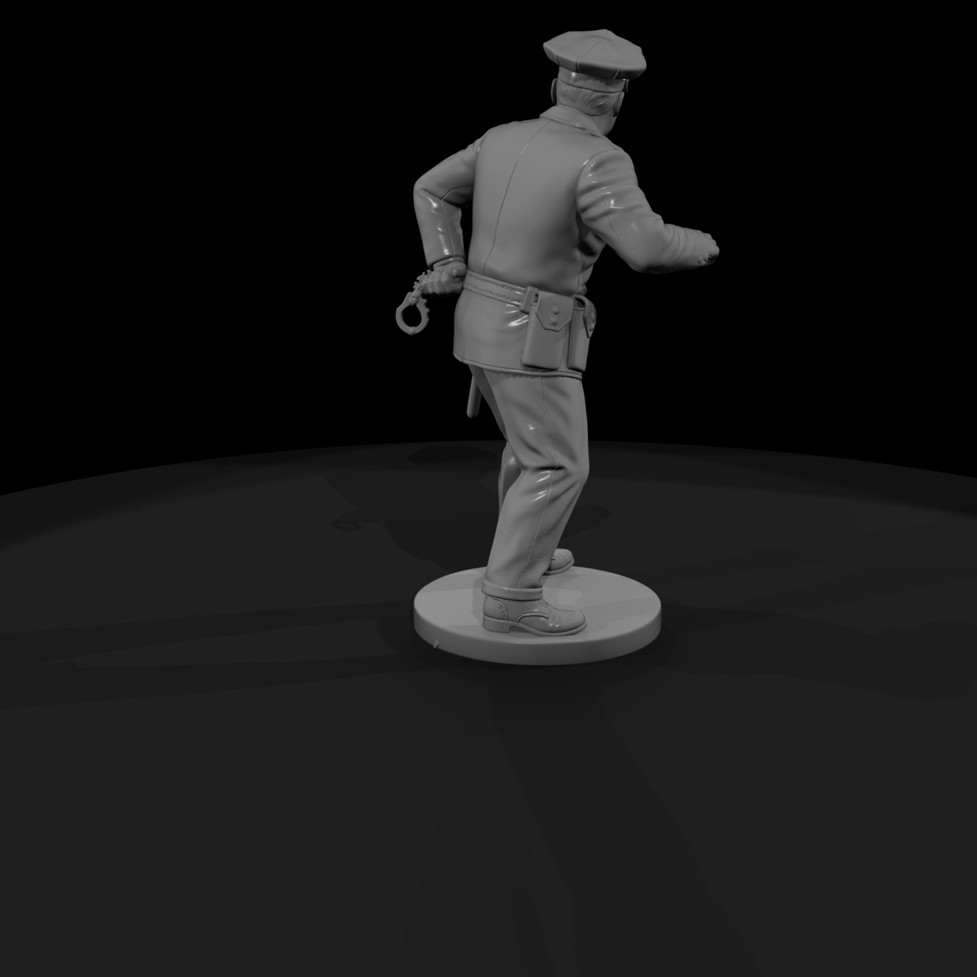 1950s City Police Officer Standing