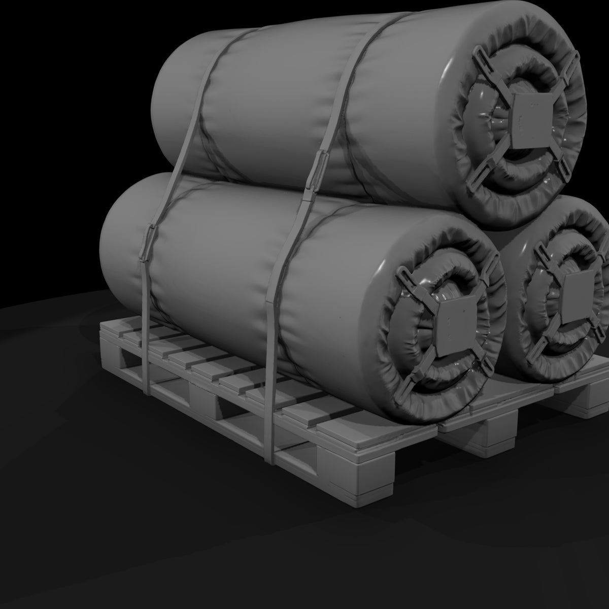 rolled-cargo-on-pallet-with-ratchet-straps-diorama-prop-734946