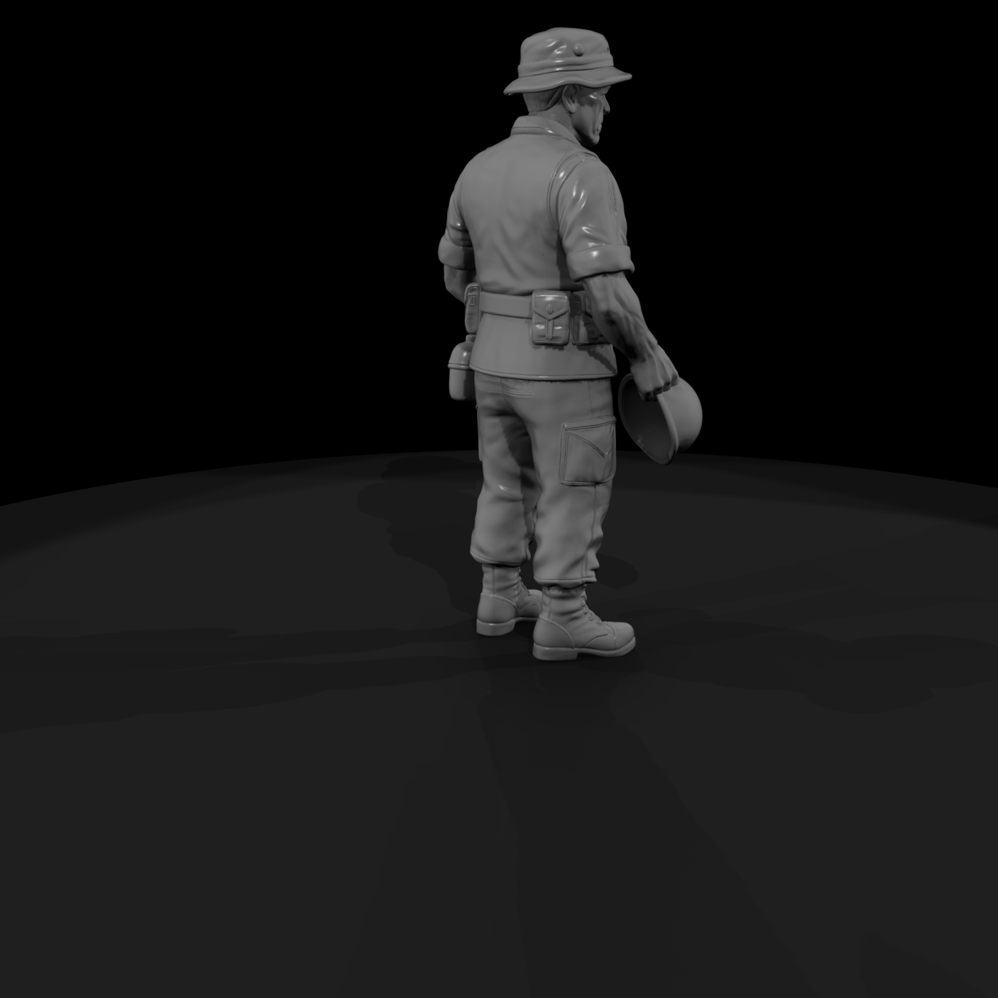 Vn Army 016 Vietnam U S Army Resting Soldier Figur