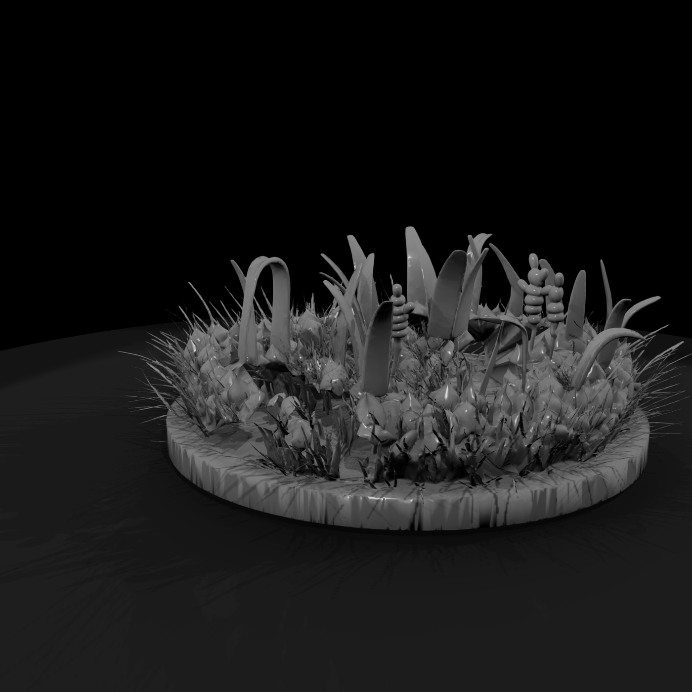 Autumn Dry Grass Tuft 3D Model Jld5Ob1S