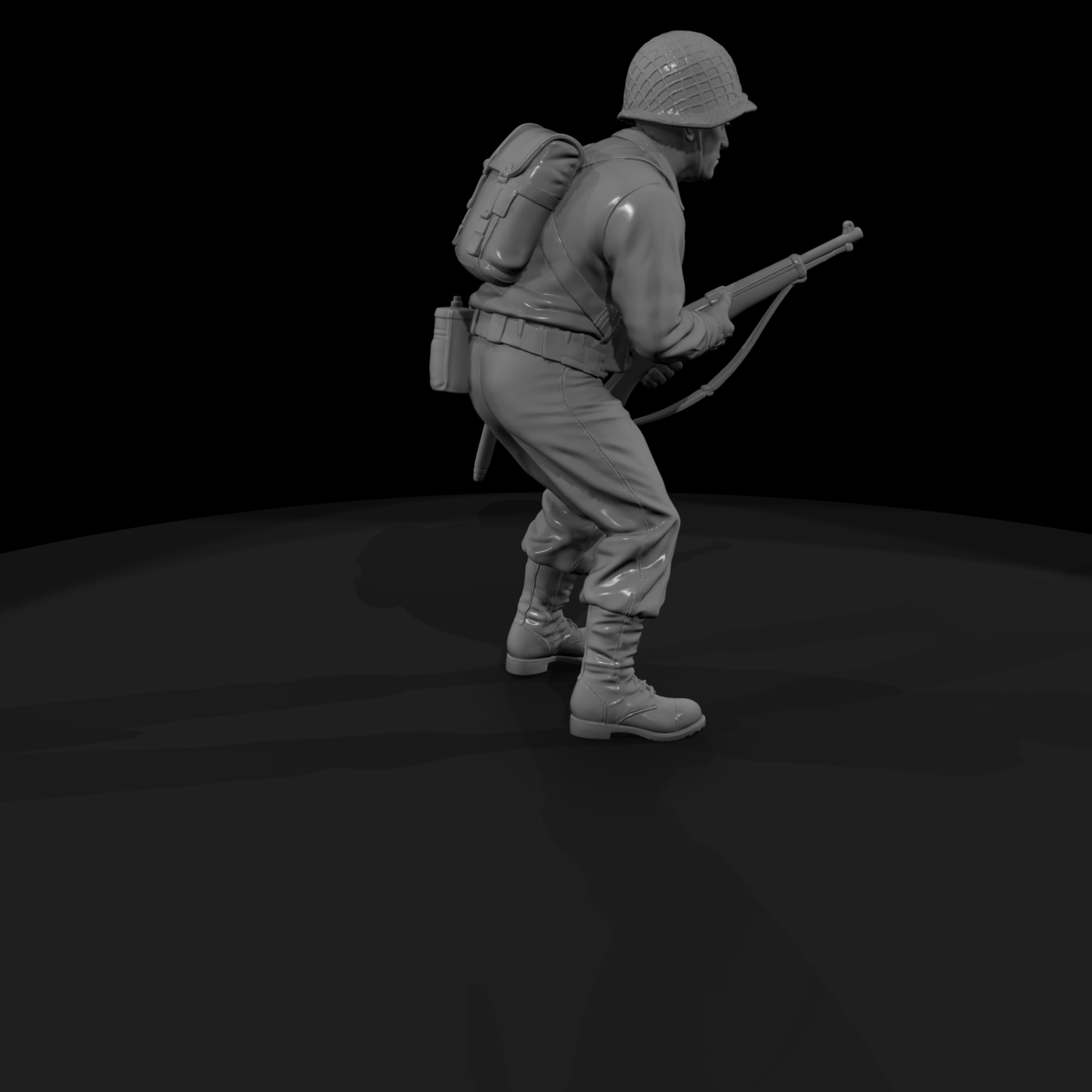 WWII US Army Rifleman on Guard