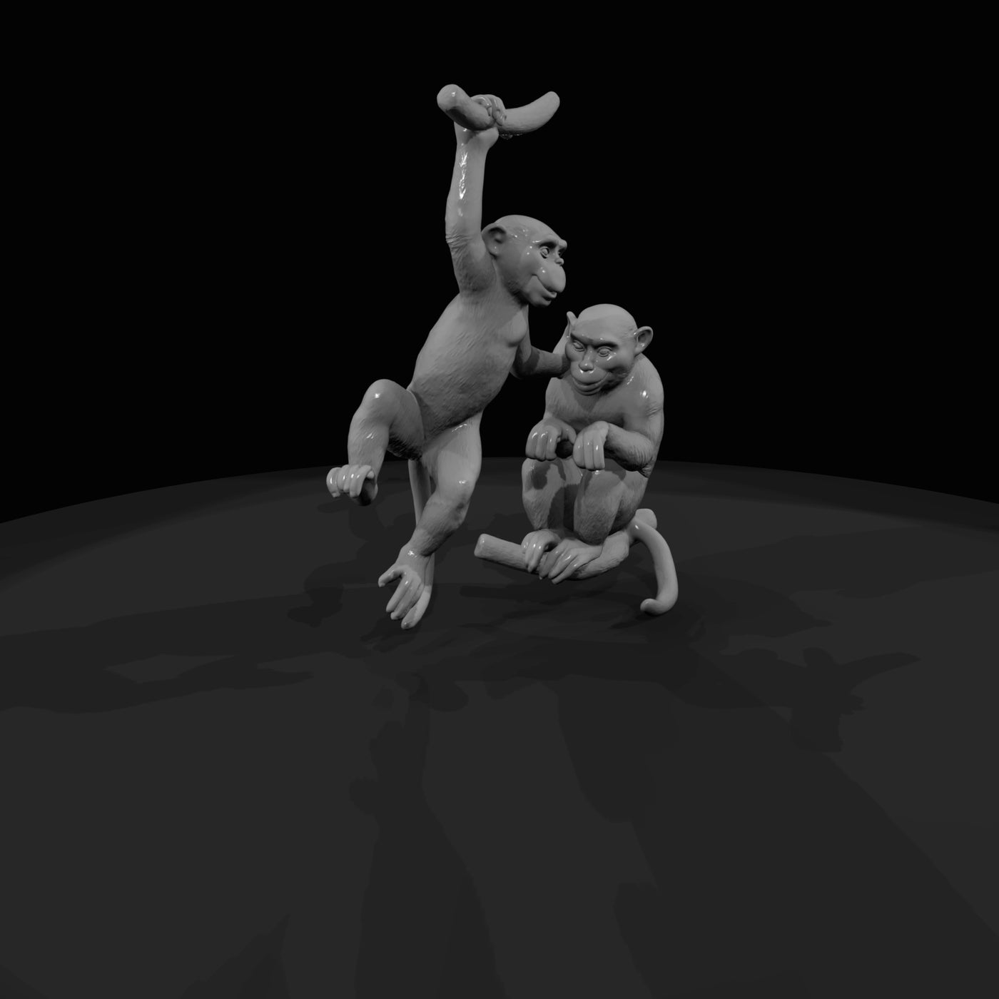 pair-of-monkey-sculptures-stylized