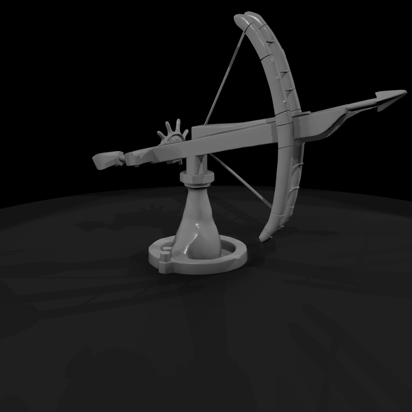 Stylized Mounted Fantasy Crossbow