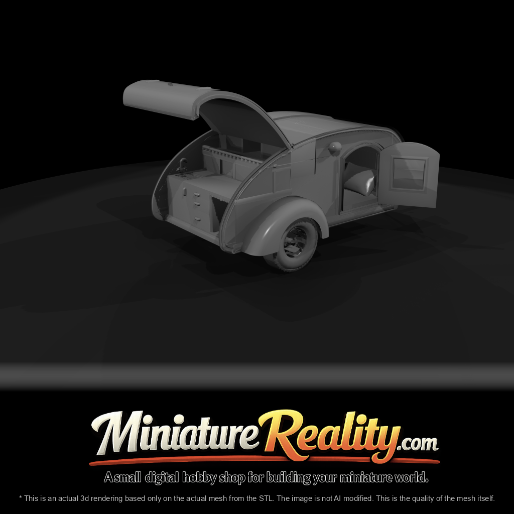 Teardrop Trailer Open