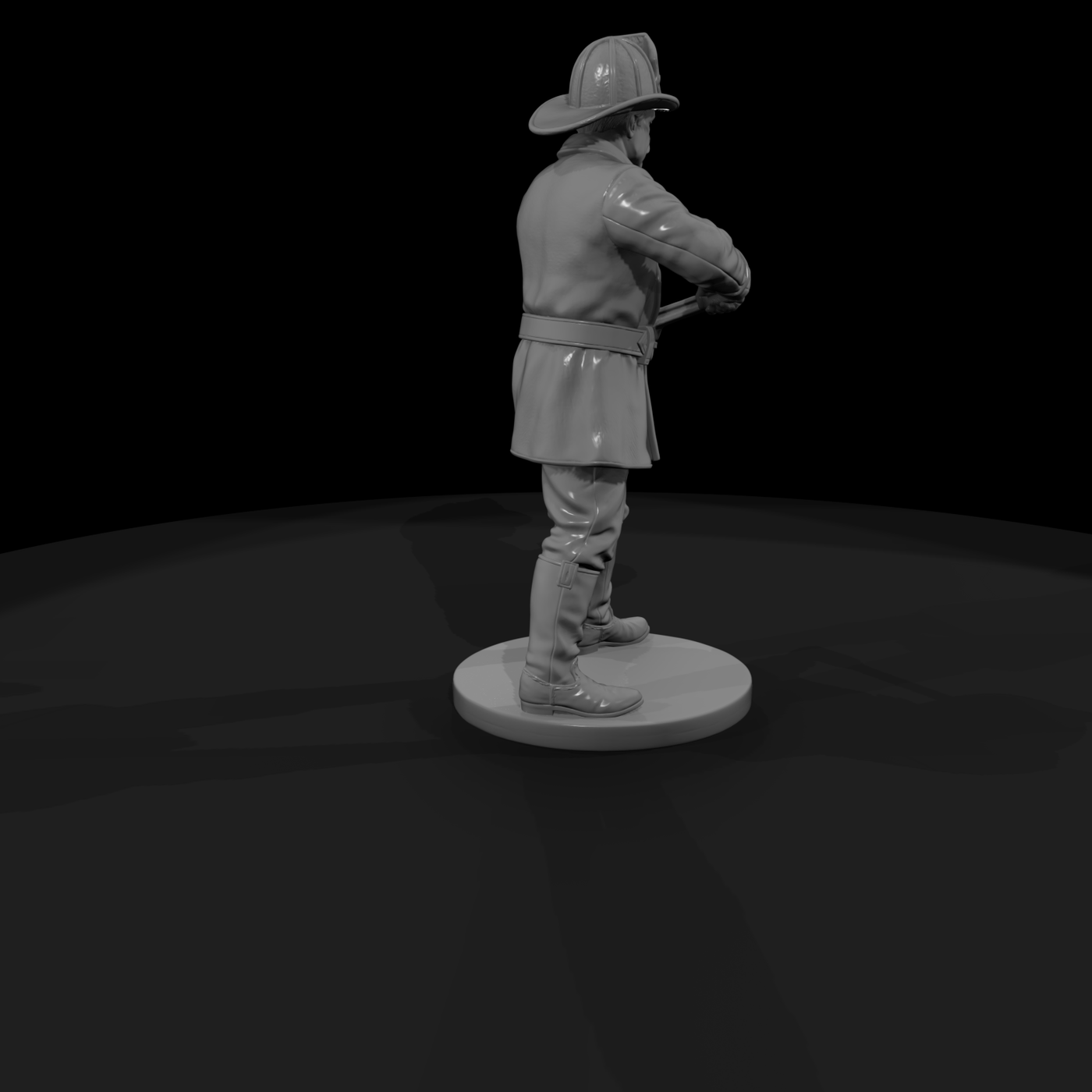 1880s Fireman with Hydrant Wrench