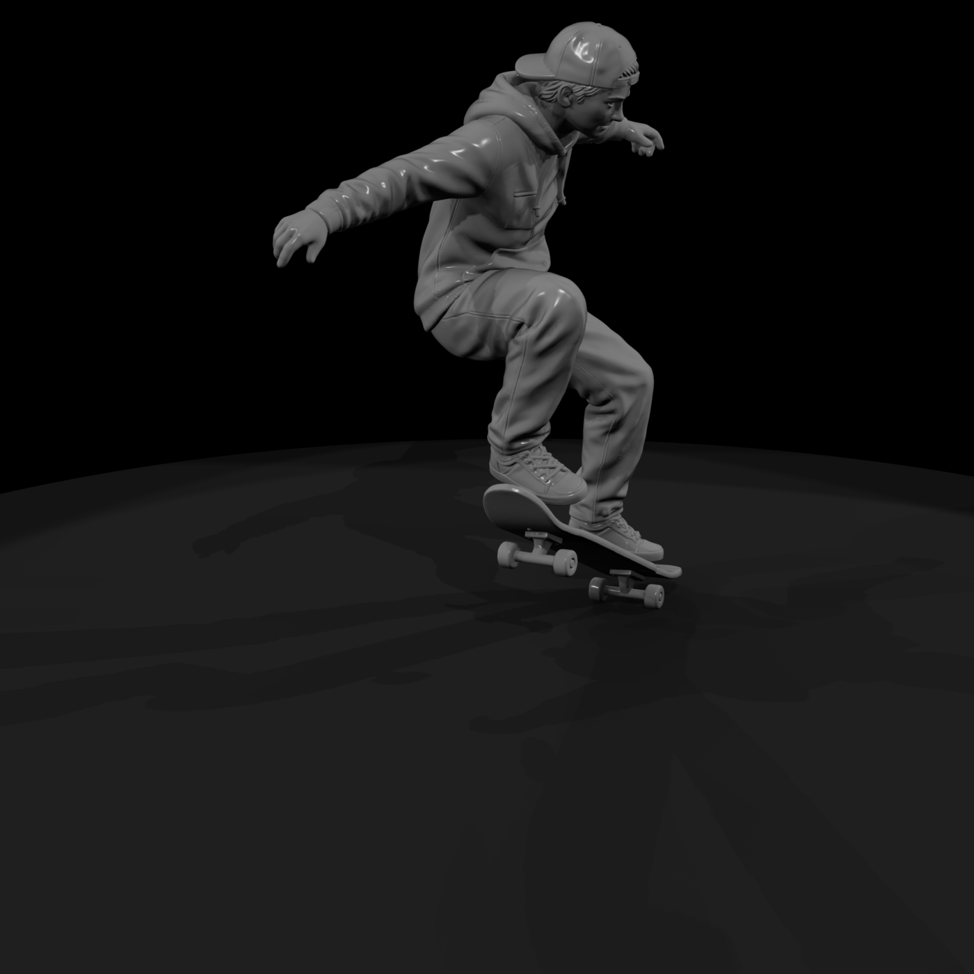 Poparc 0303 Skateboard Street Rider Alternate Pose