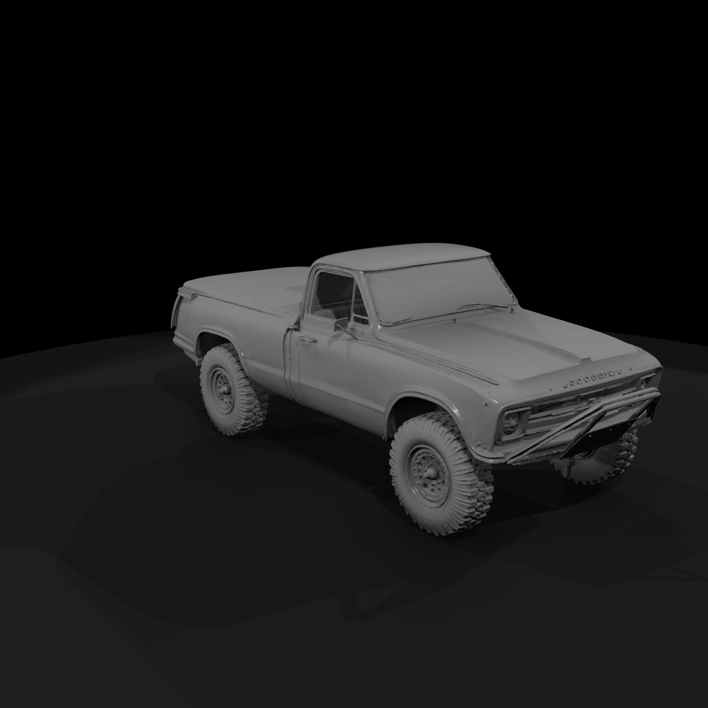 3D Model Vintage Chevrolet Off Road Pickup Truck J