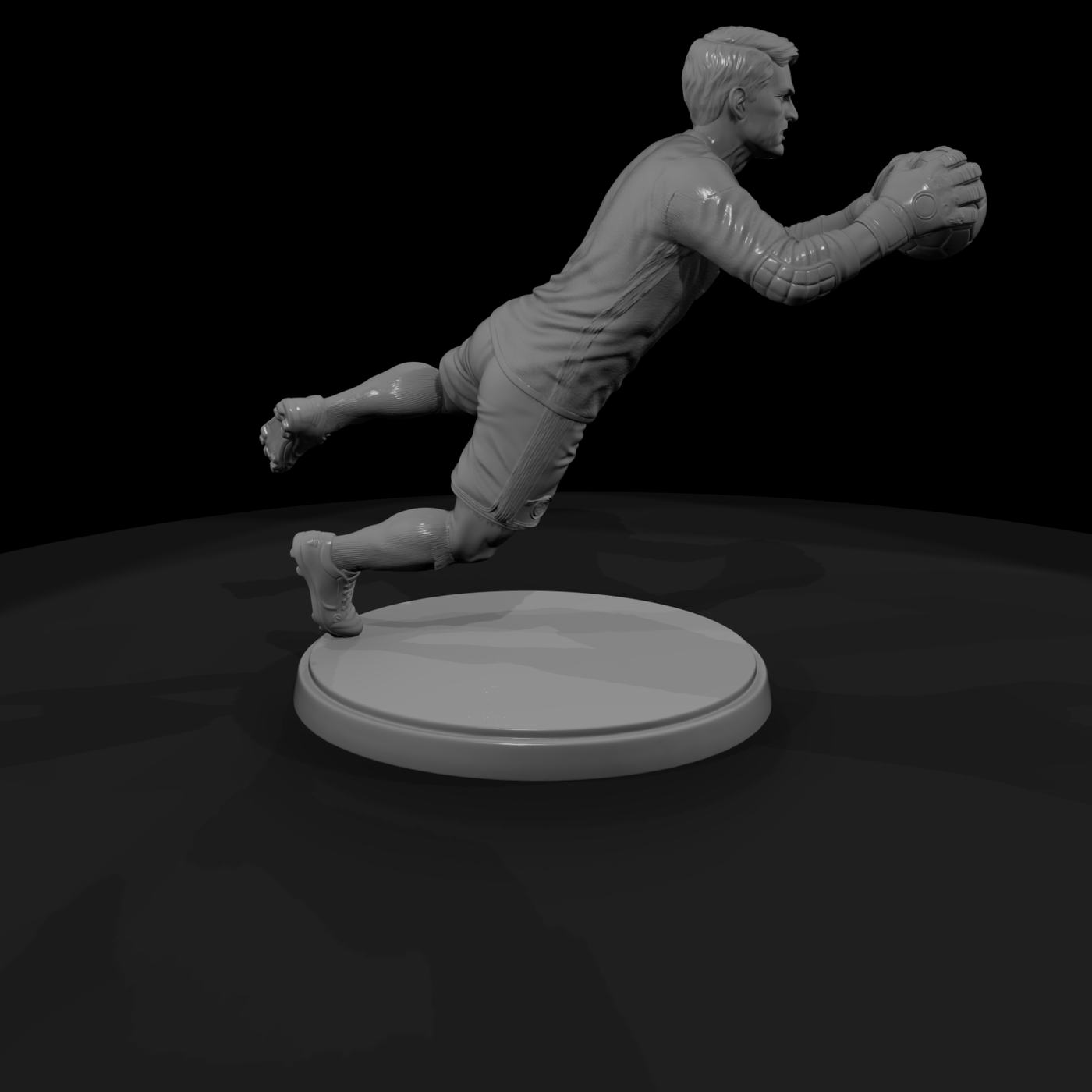 Poparc 0279 Soccer Goalkeeper Dive Alternate Pose