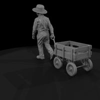amish-wooden-wagon-3d-model — thumbnail 5