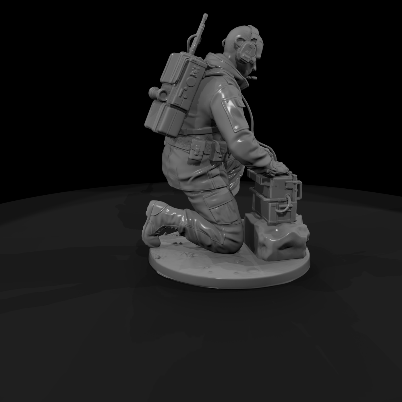 Poparc 0112 Bunker Radio Operator Alternate Pose