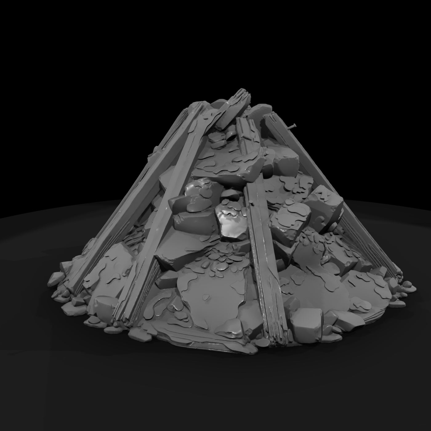 demolition-rubble-pile-with-beams-diorama-terrain-845239