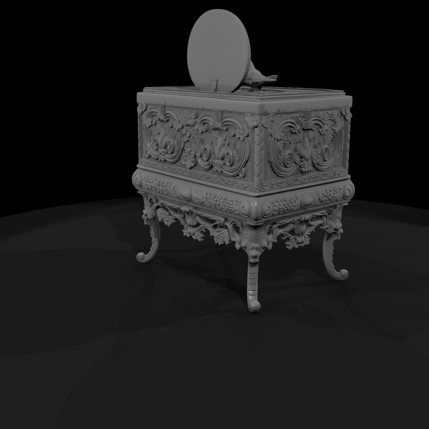 Baroque Singing Bird Jewelry Box