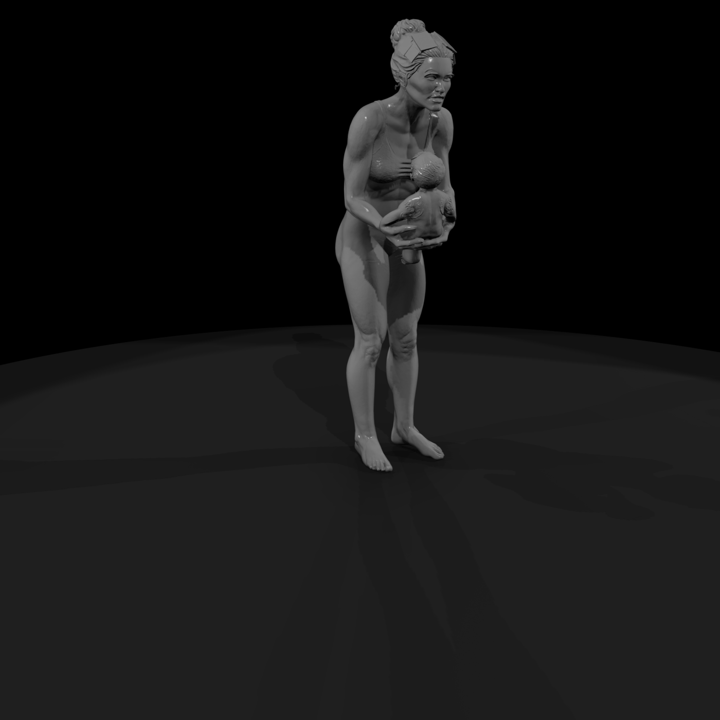 1980s Beach Swimmer — Female
