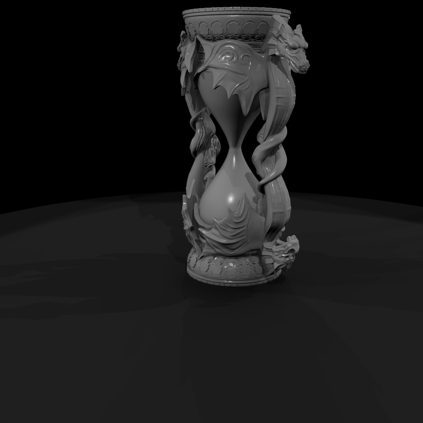 Gothic Dragon Hourglass — Ornate Fantasy