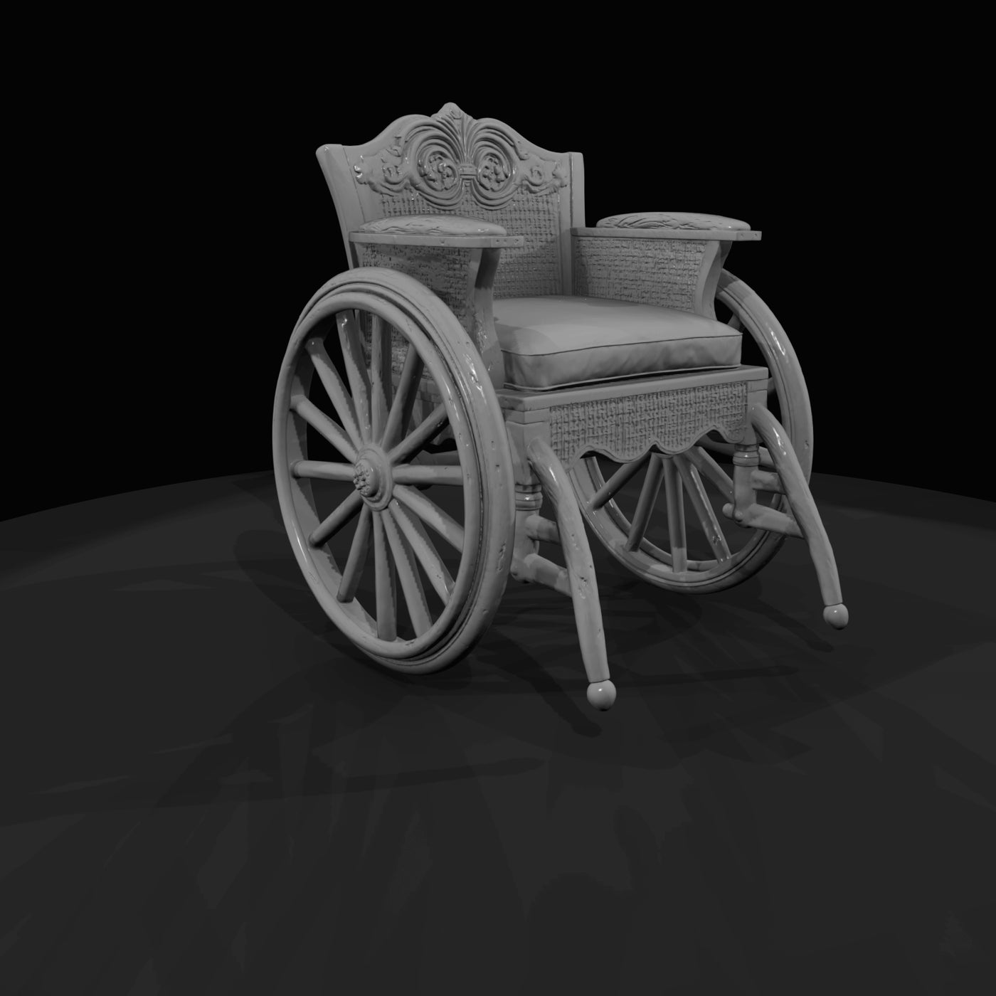antique-wooden-wheelchair-invalid-chair