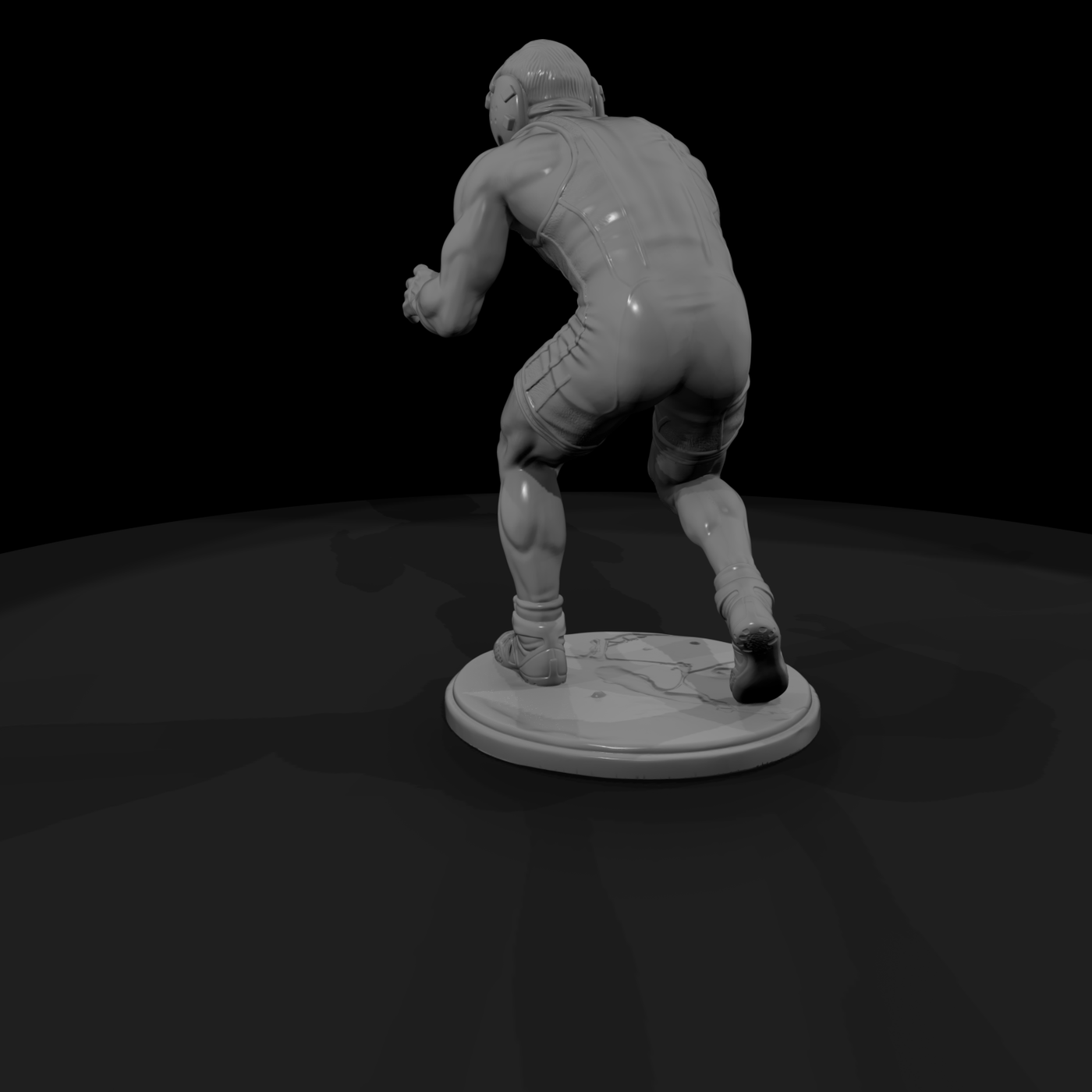 Freestyle Wrestler Shooting a Takedown