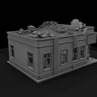 Ruined Art Deco Cinema Facade — thumbnail 4