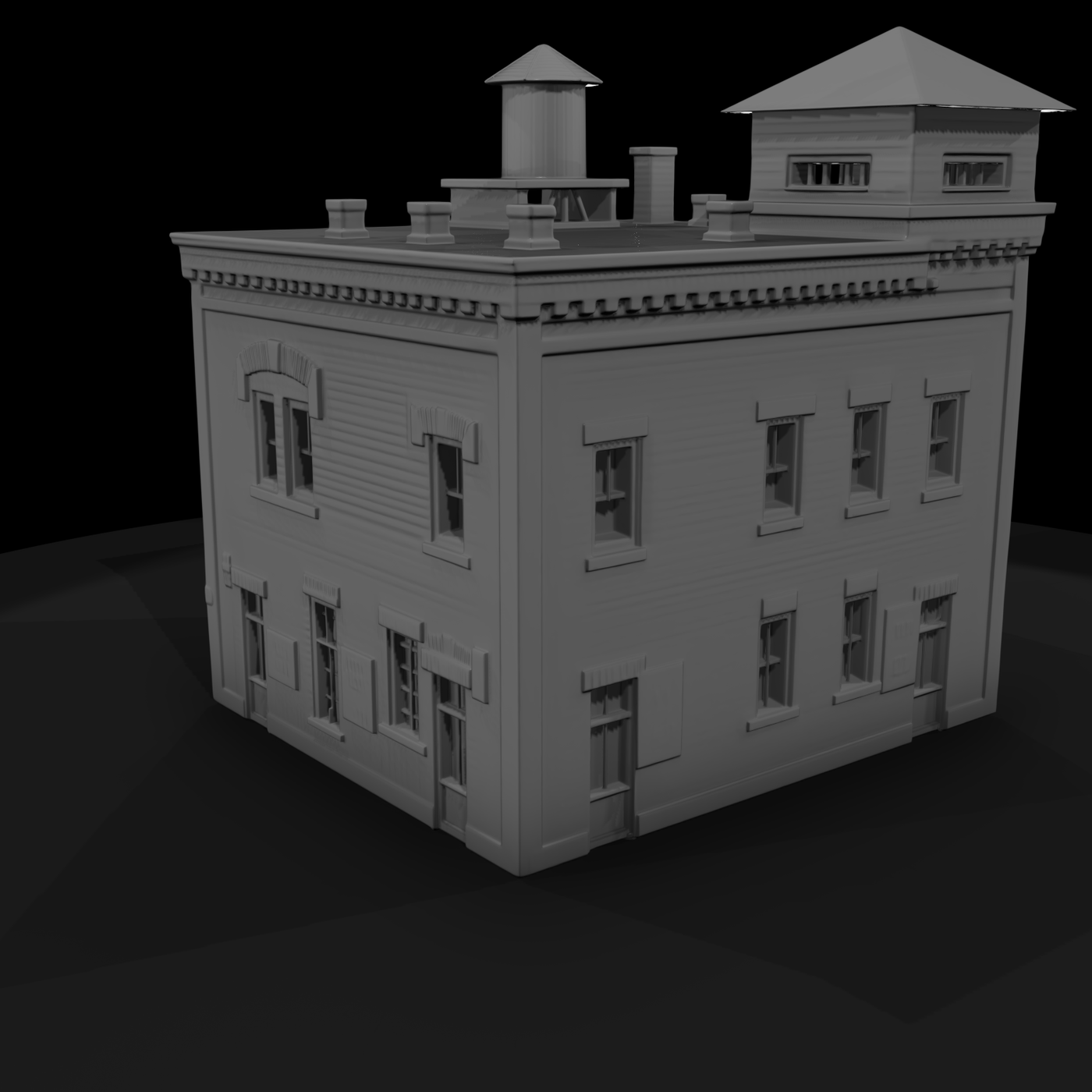 20260612 Two Story Brick Building Model 24612Eb056
