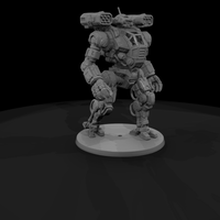 Piloted Battle Mech with Missile Pods — thumbnail 4