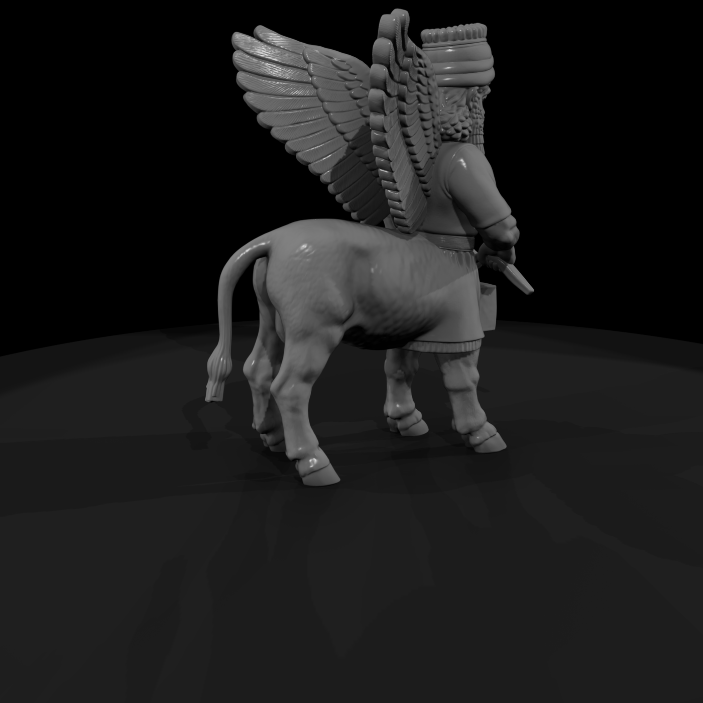 Myth 0384 Mythology Lamassu Guardian Miniature Fig