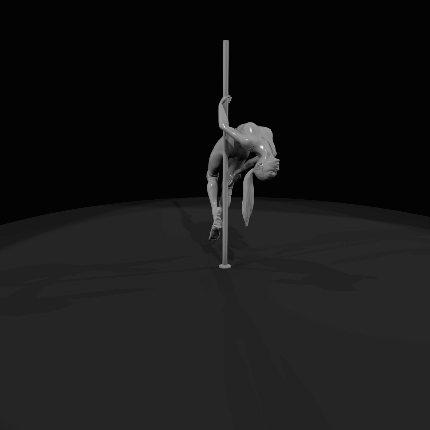 Pole Dancer in Layback Pose