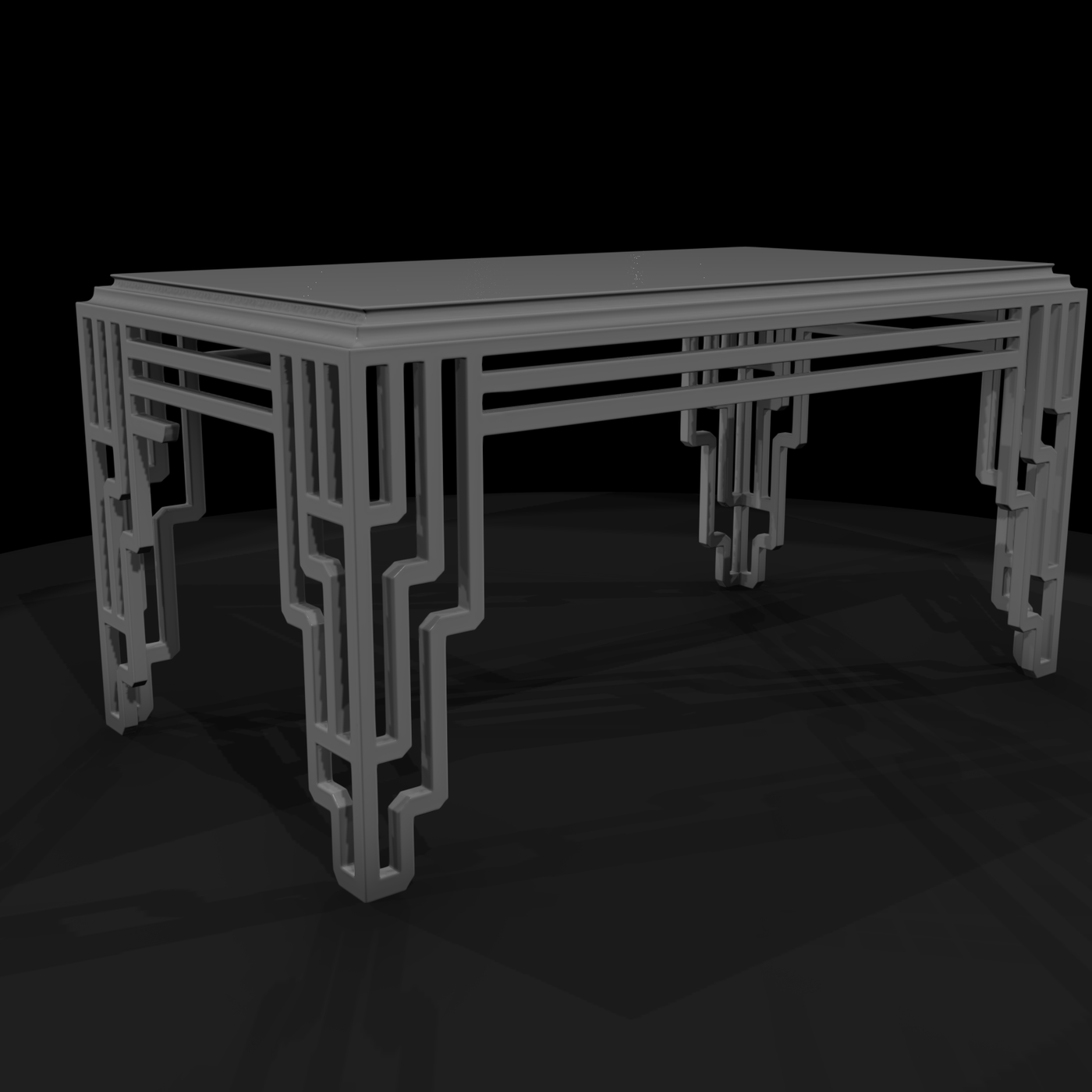 Art Deco Geometric Console Table