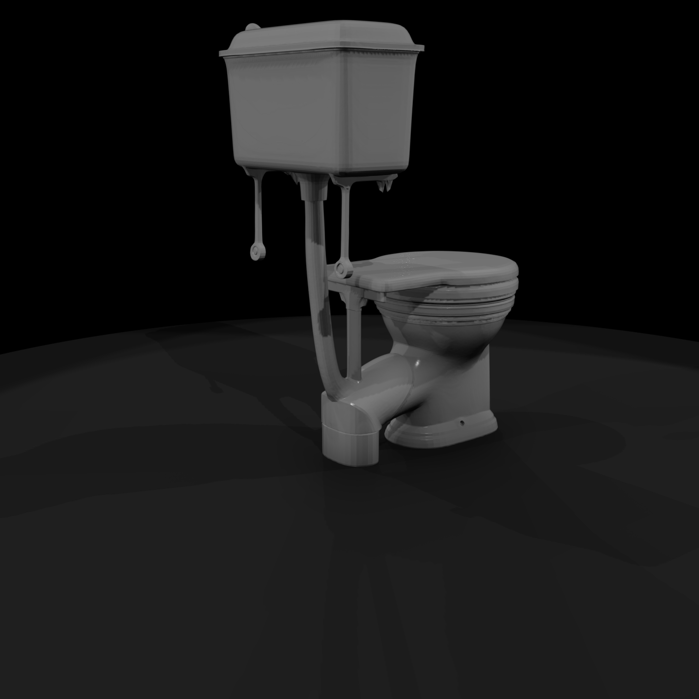 Classic High‑Tank Toilet