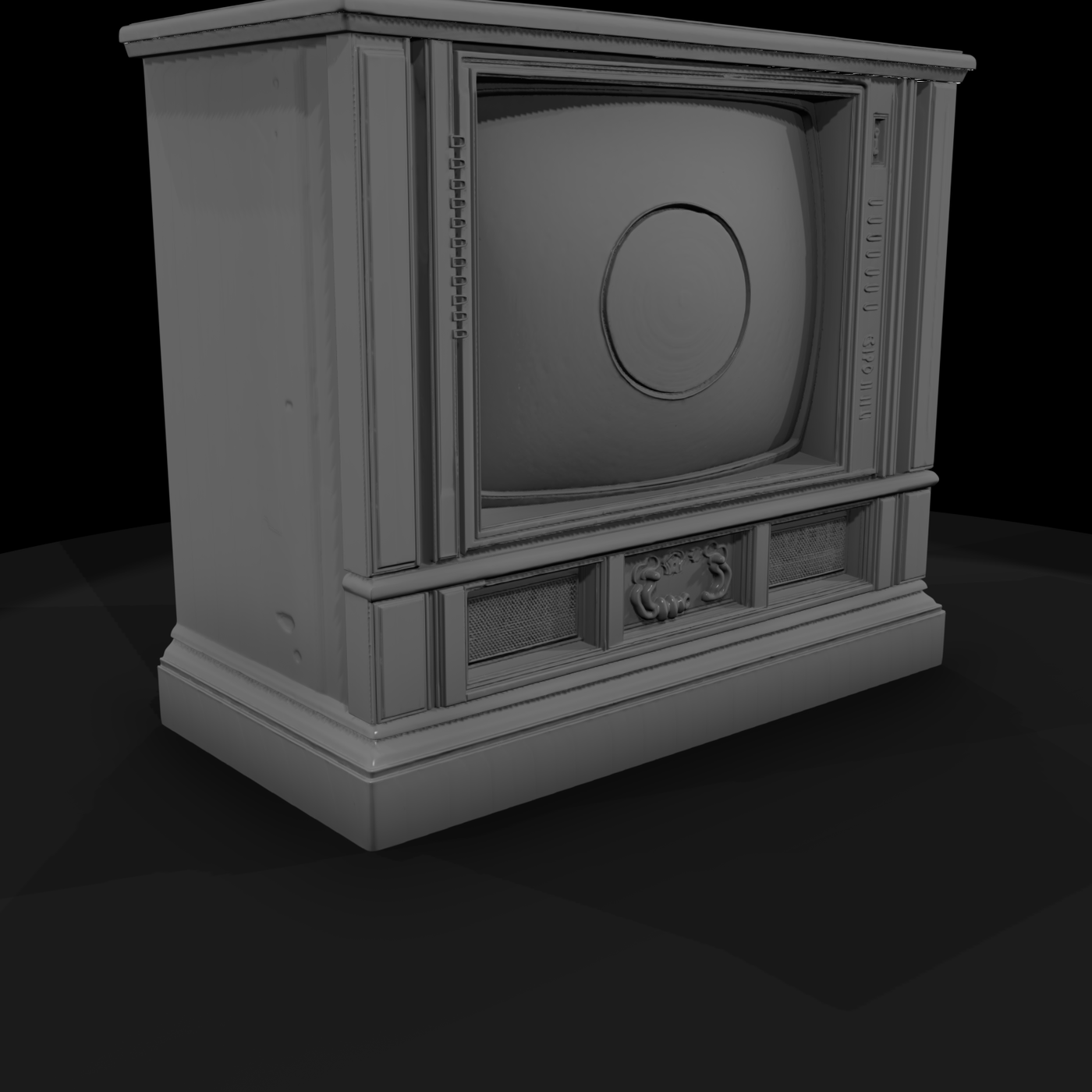 Vintage Wooden Console CRT TV