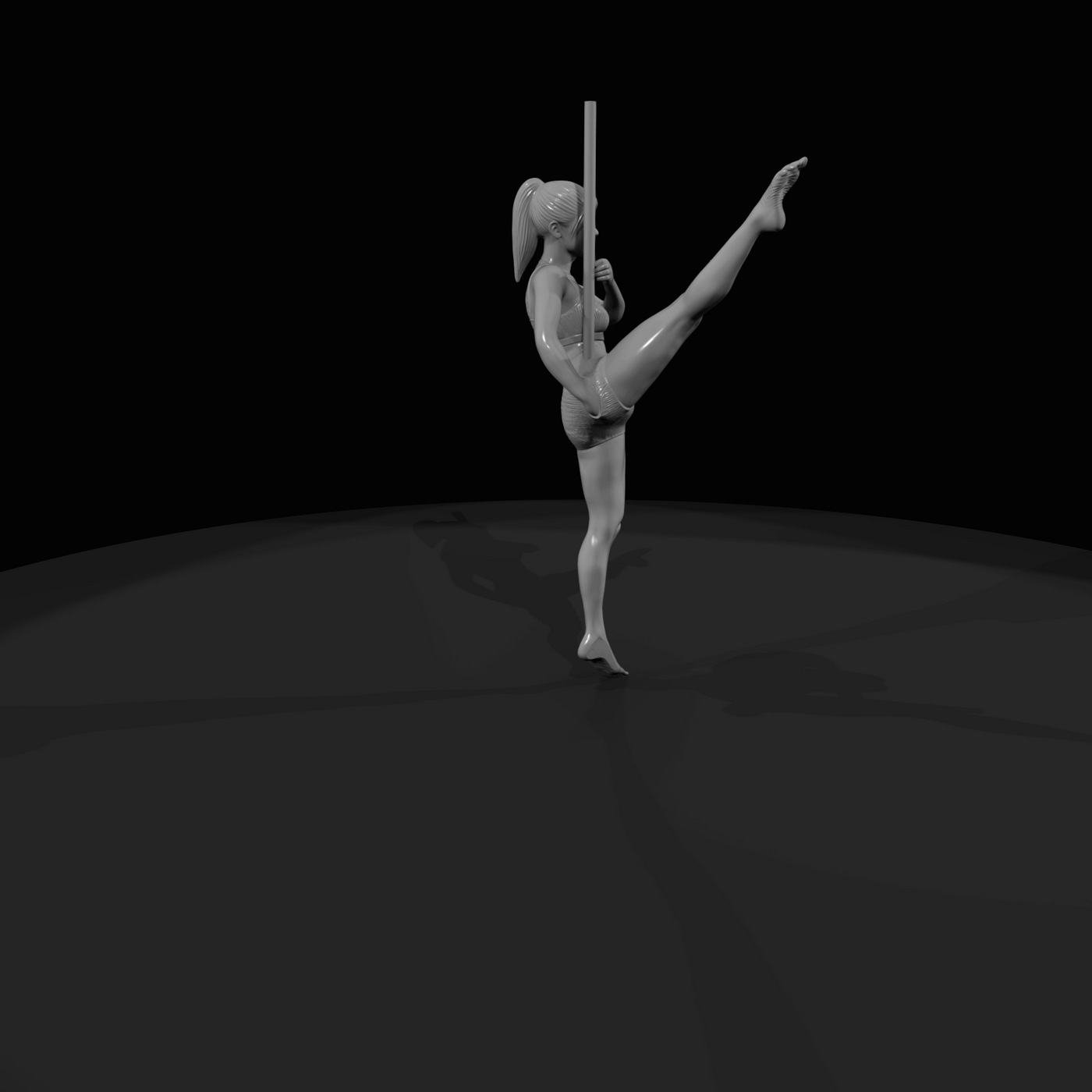 Pole Fitness Dancer Aerial Fan