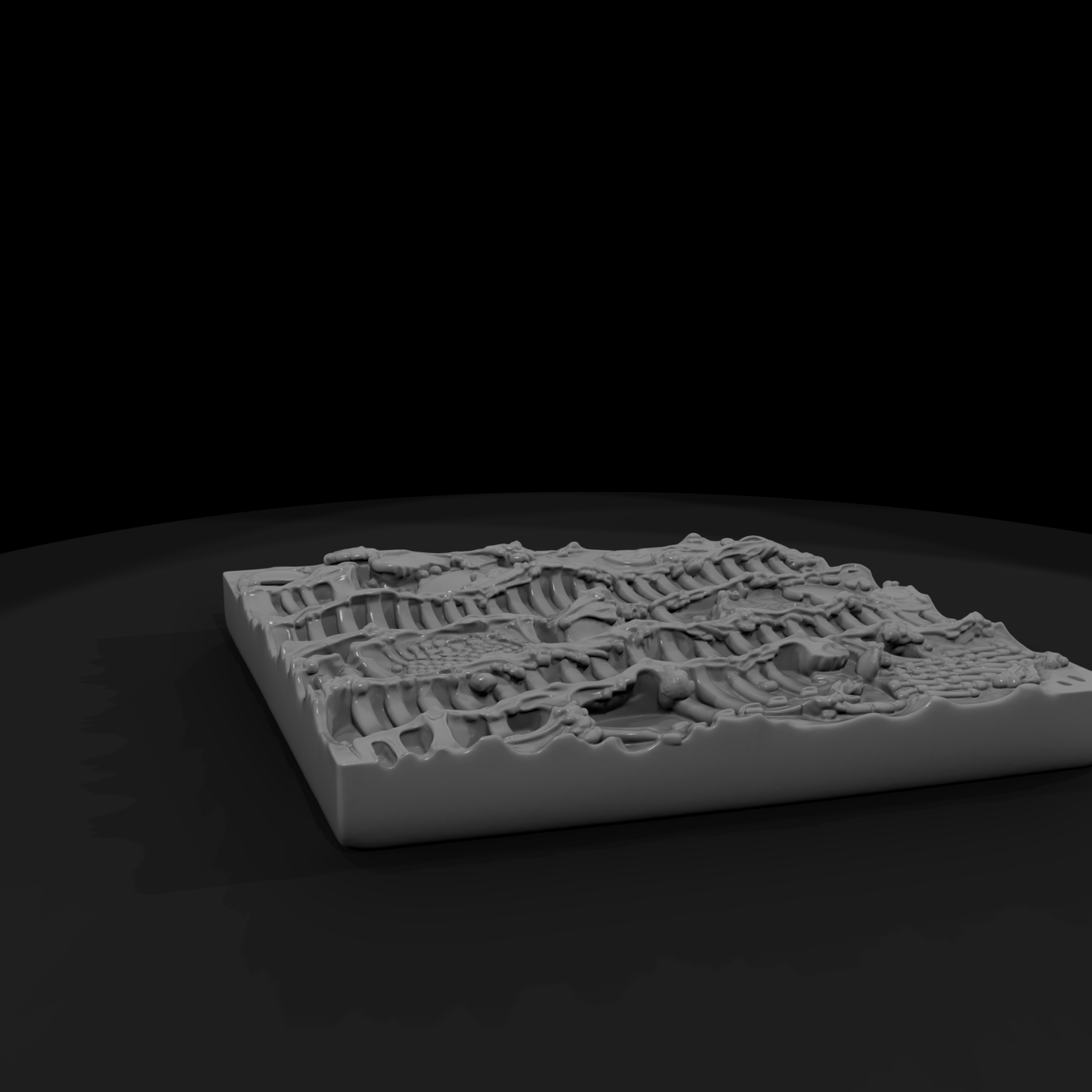 Muddy Tire Track Wargame Terrain Tile 3D Model 9Lr
