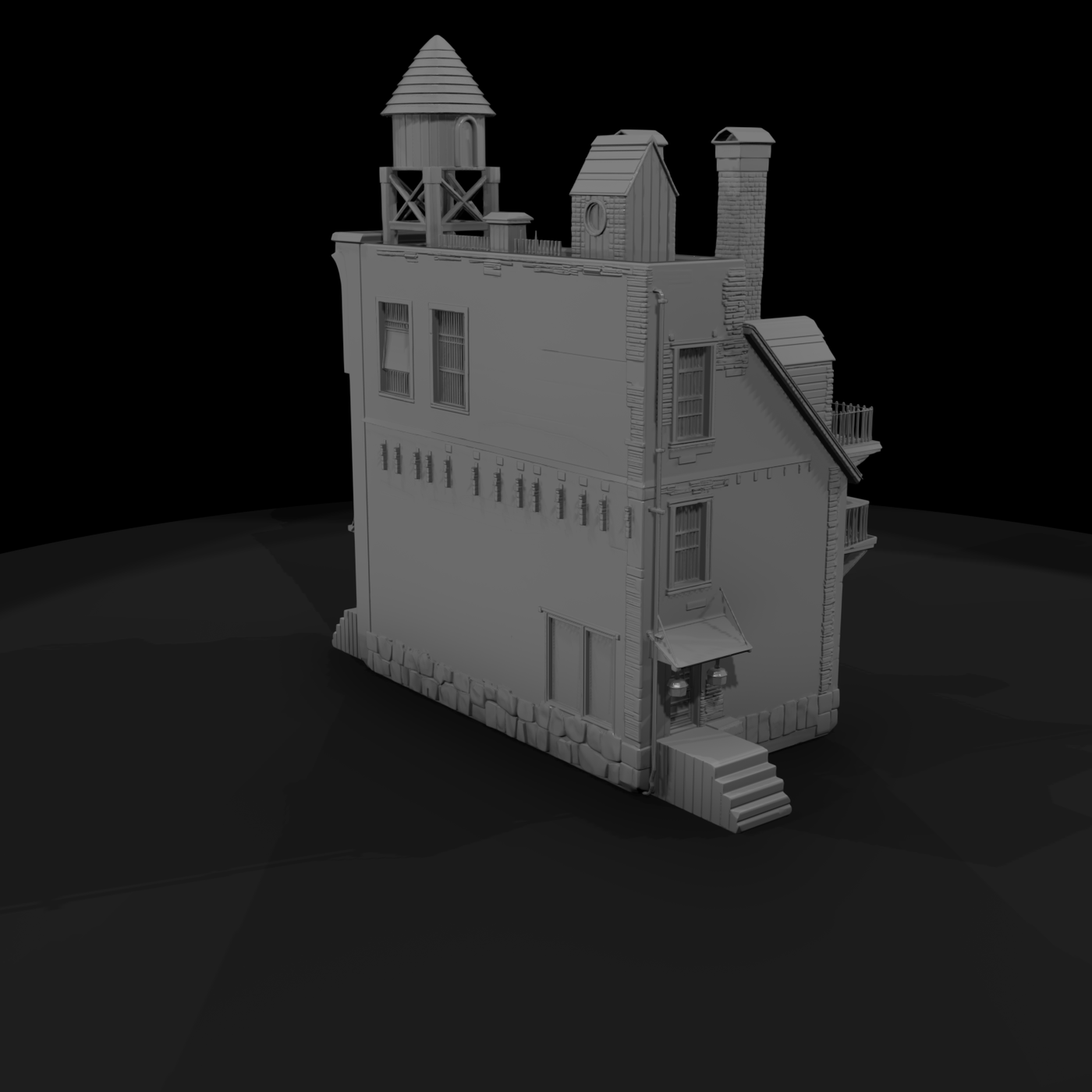 Urban Townhouse with Rooftop Water Tower