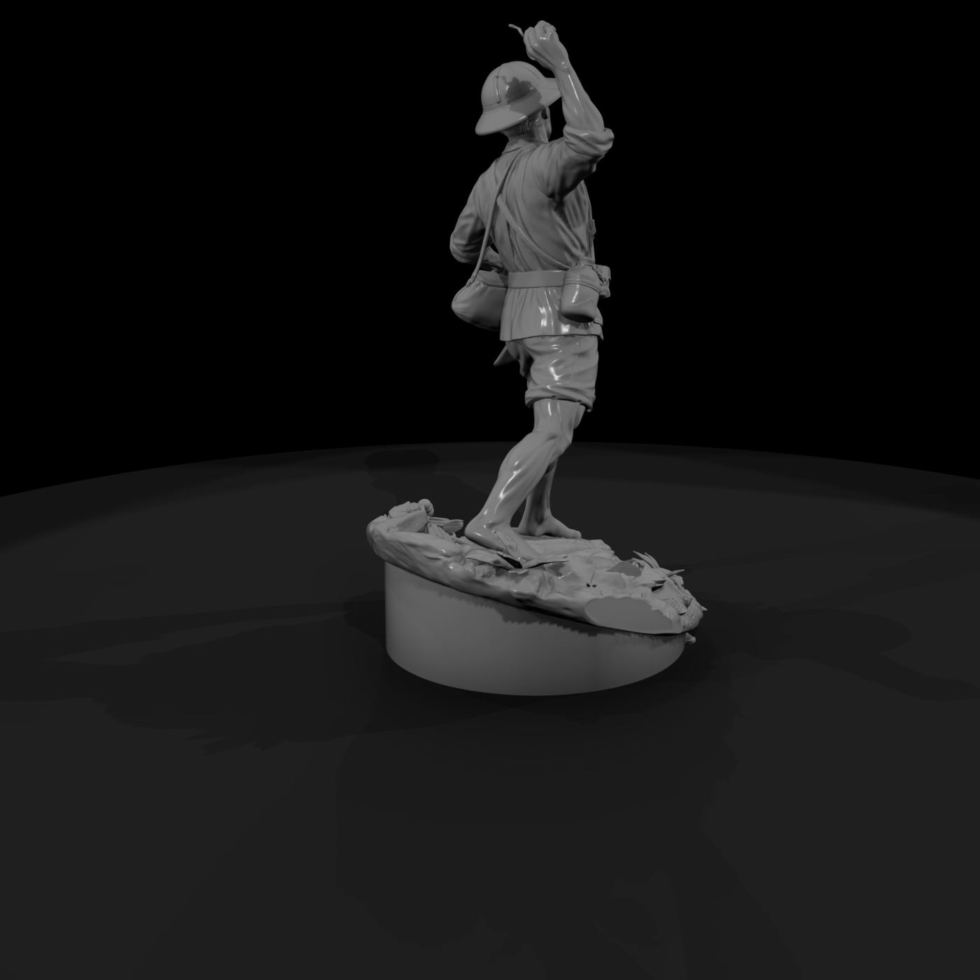 Viet Cong Grenadier Throwing a Grenade