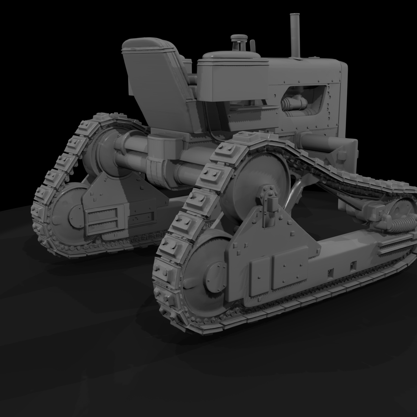 Tracked Crawler Tractor — Construction Vehicle