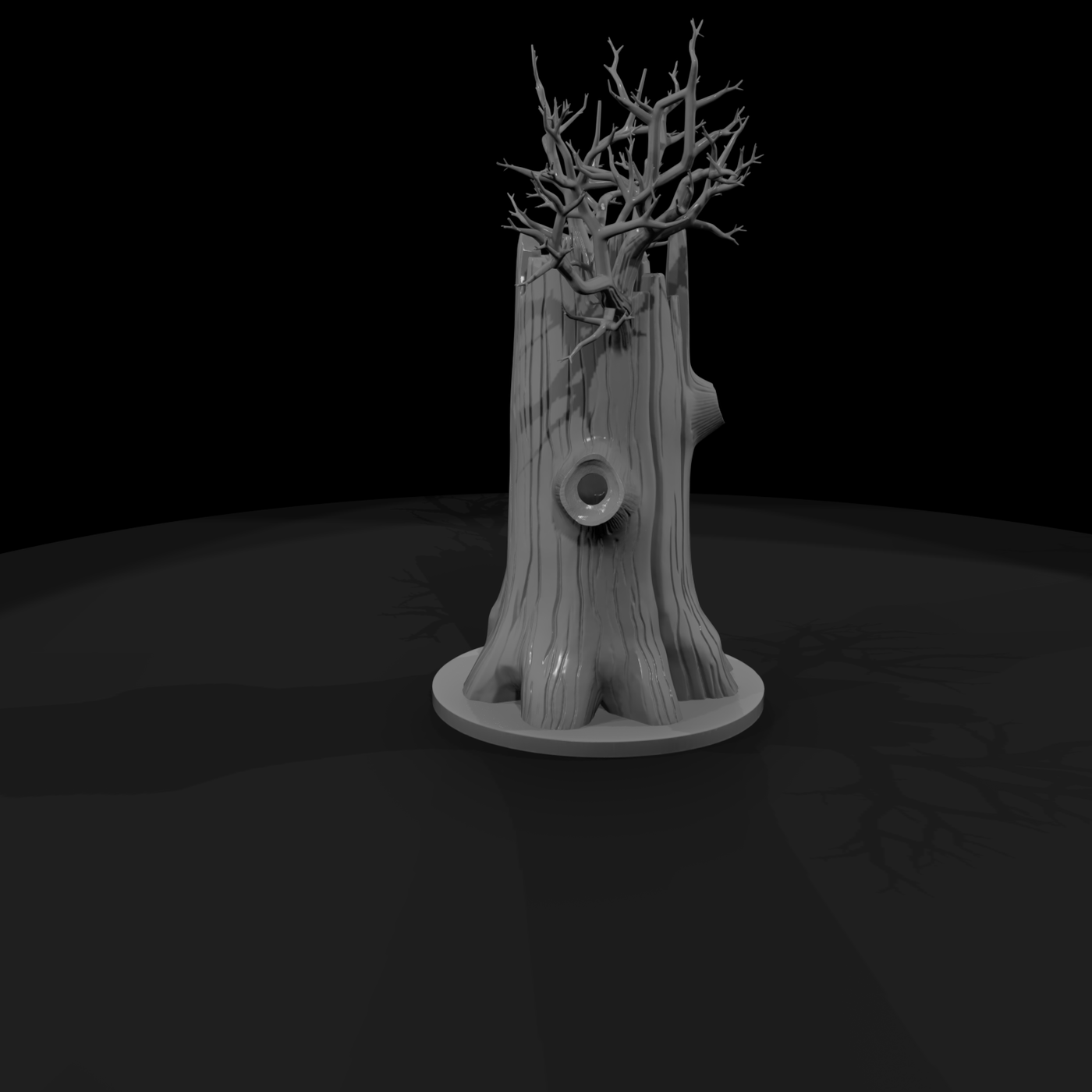 Stylized Dead Tree Stump — & Terrain
