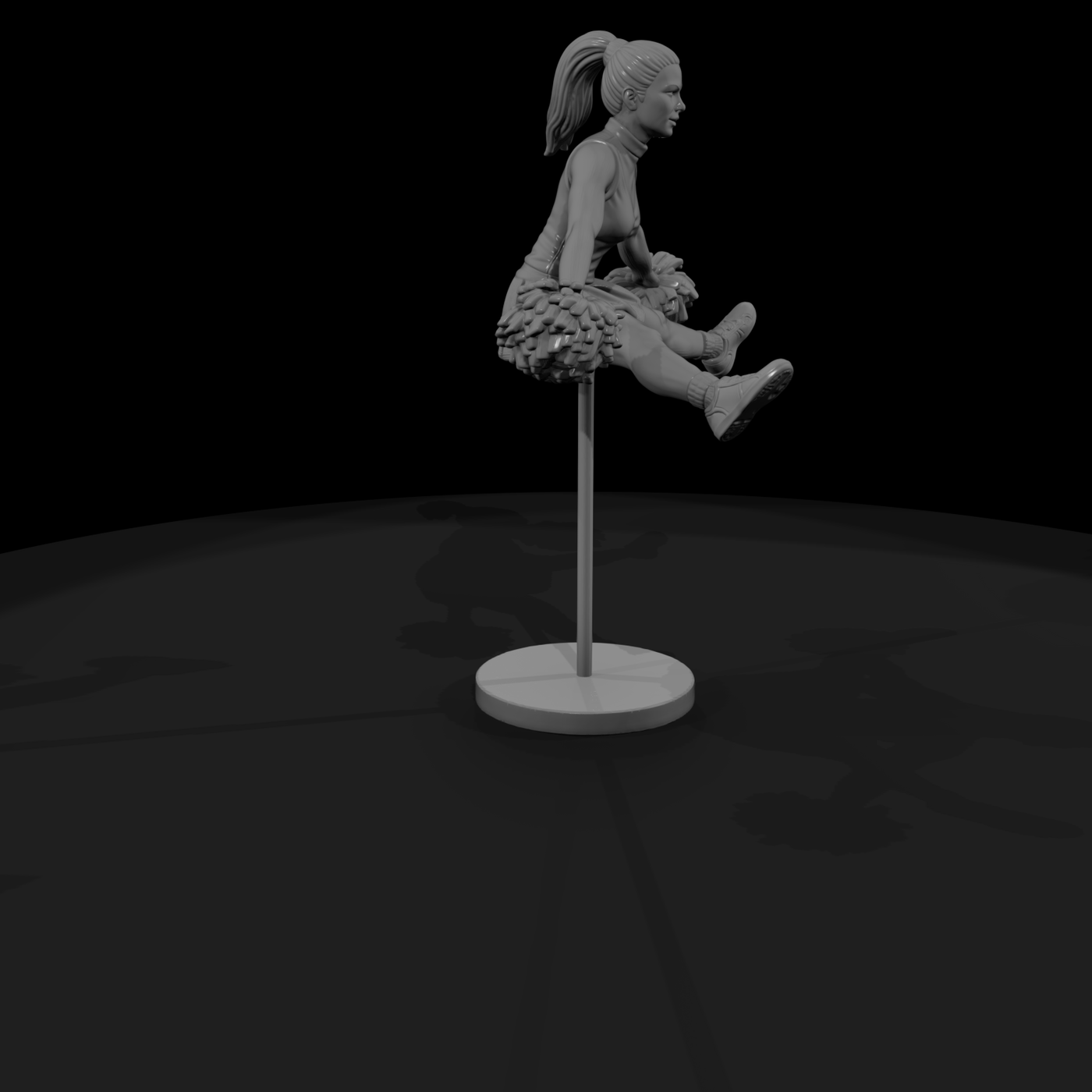 Cheerleader in Toe-Touch Jump