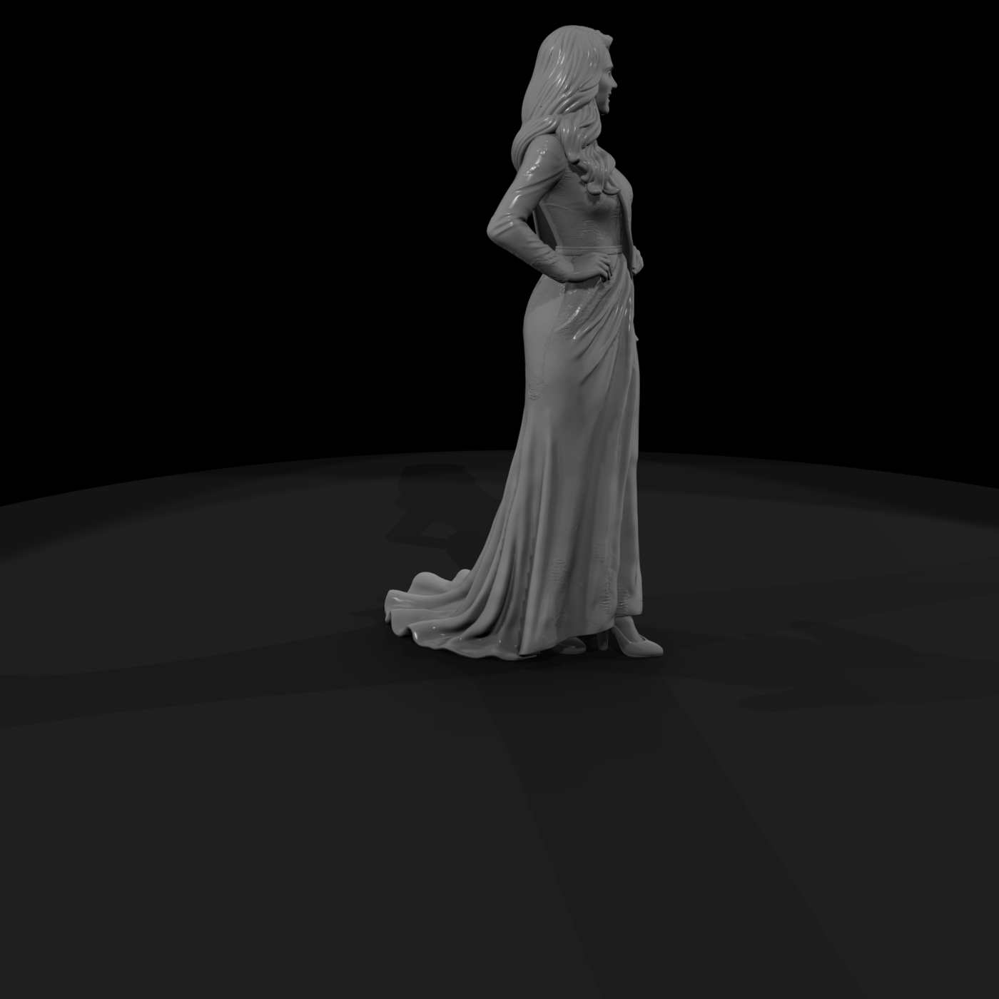 Beauty Pageant Contestant in Gown