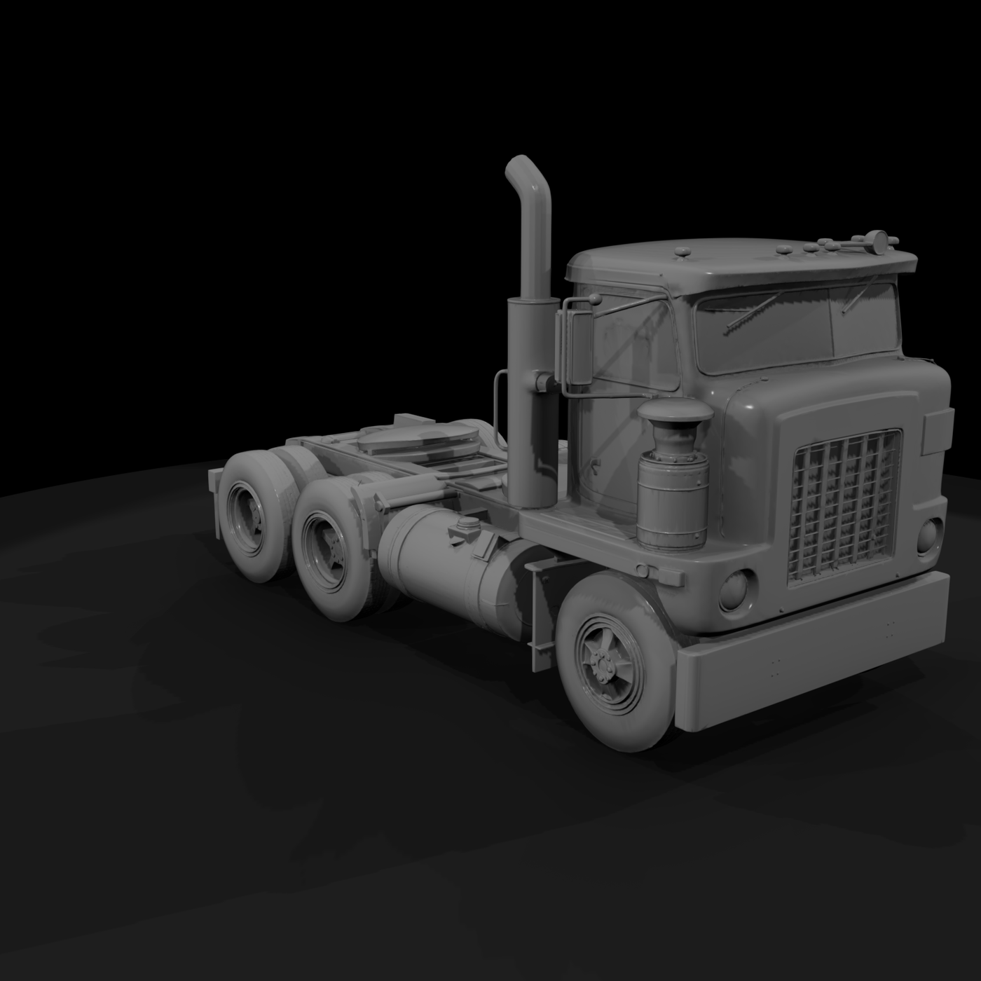 Vintage International Long‑Hood Semi Truck