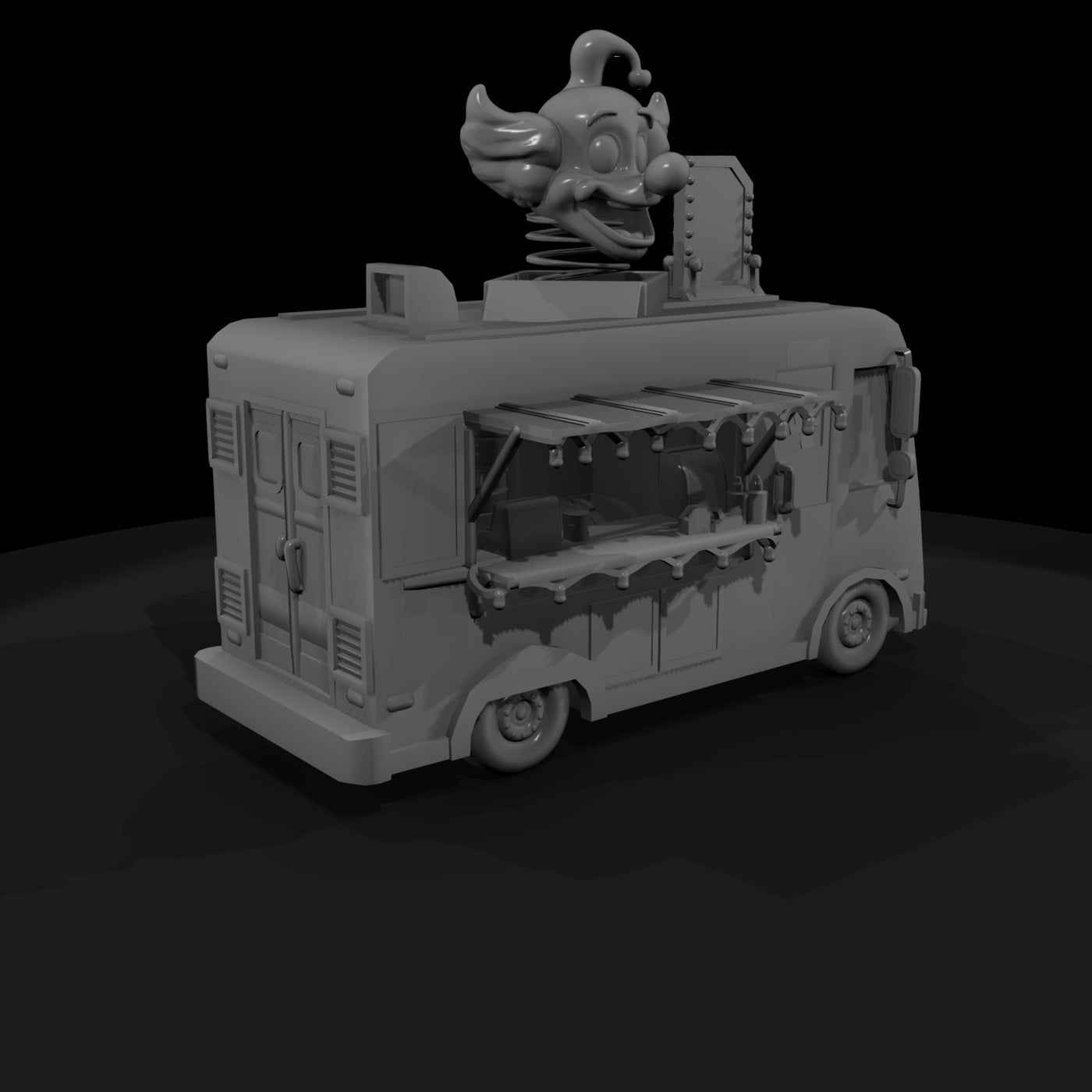candy-clown-food-truck-3d-printable-miniature-746533