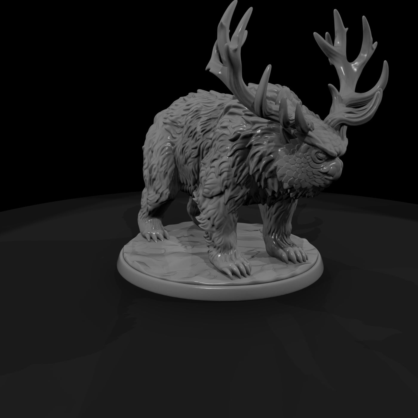 stylized-owlbear-stag-hybrid-tabletop-3d-miniature