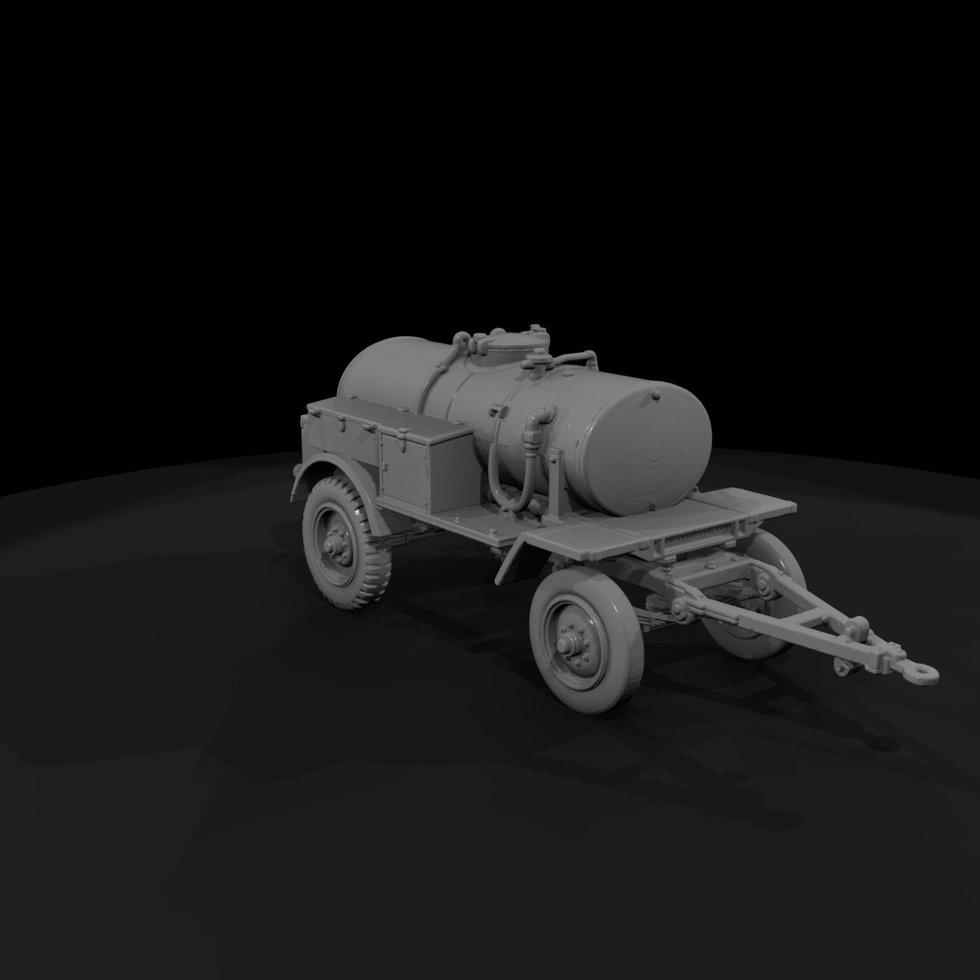 WWII Airfield Refueling Bowser Trailer