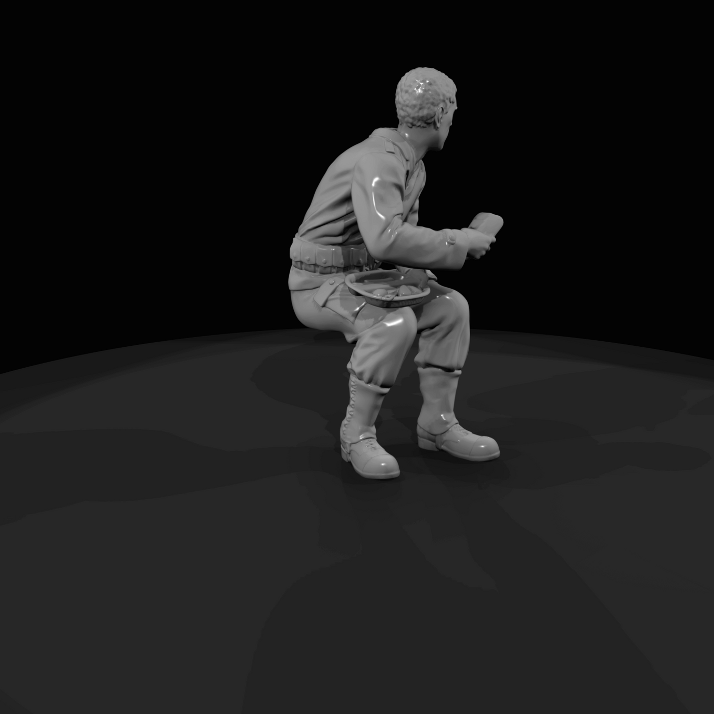 American Soldier Ww2 Eating 5 A13