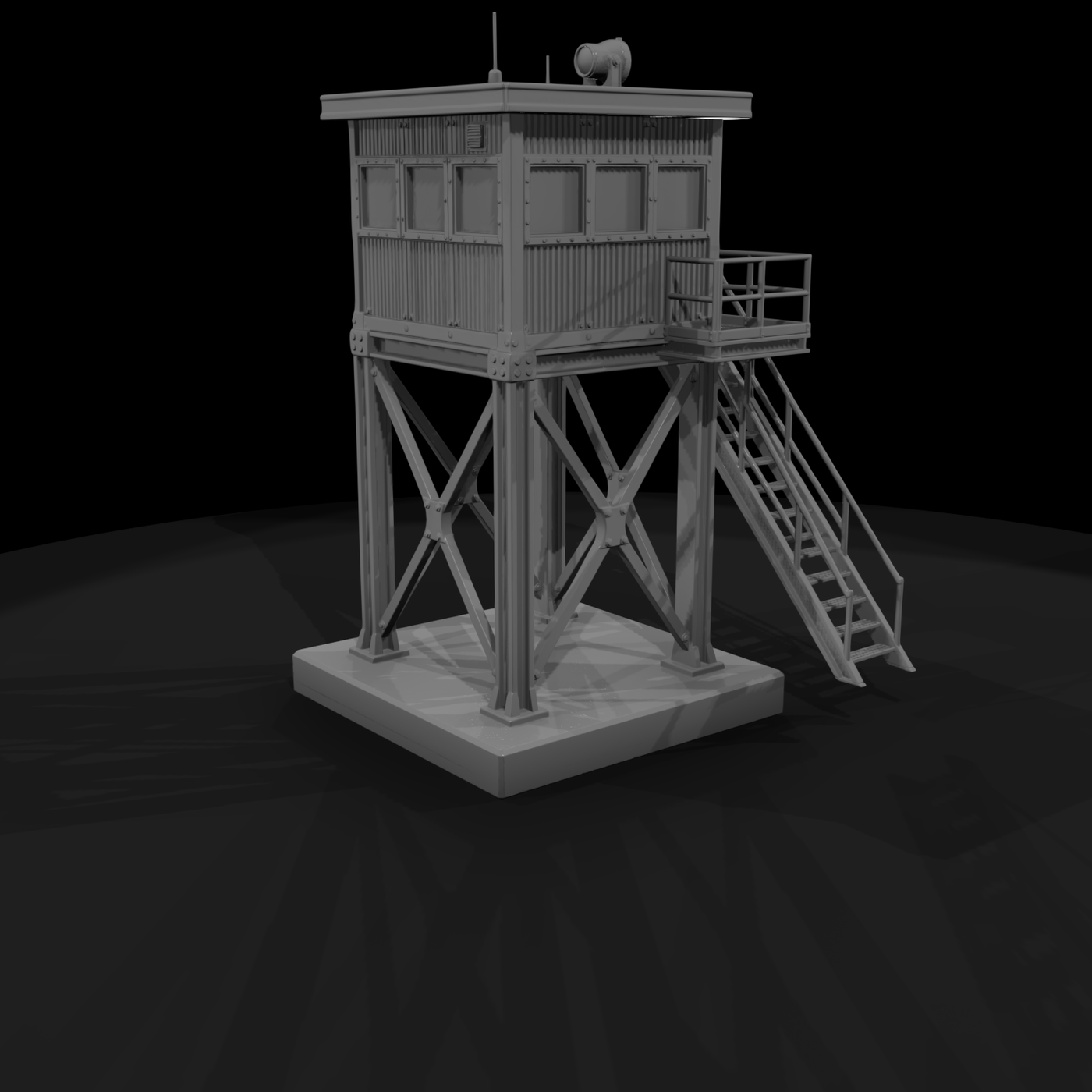 Mil 255 Modern Desert Skybox Guard Tower