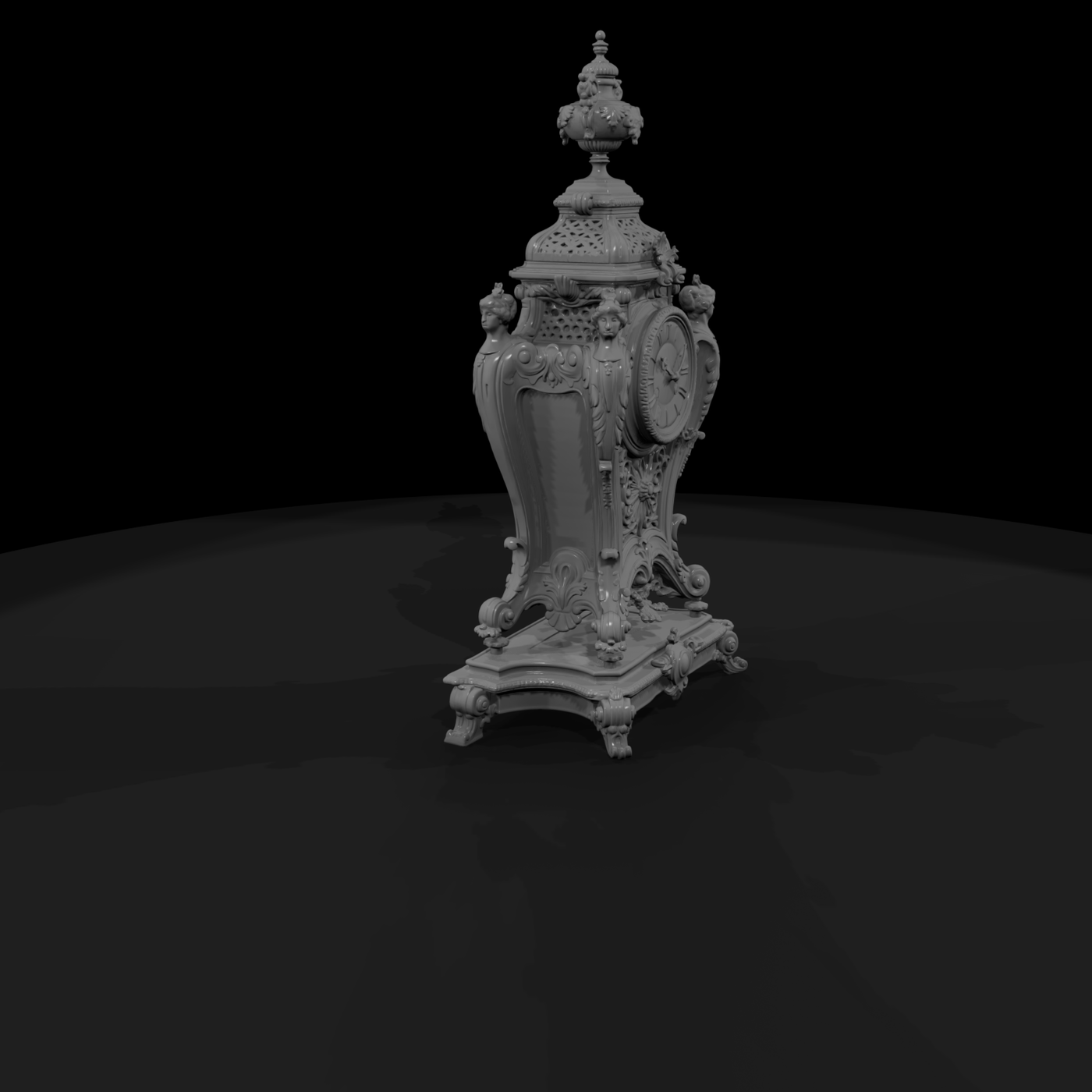 20260612 Ornate Gilded Table Clock 9Bc990119F